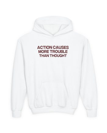 Jenny Holzer Action Causes More Trouble Than Thought Youth Heavy Blend Hooded Sweatshirt