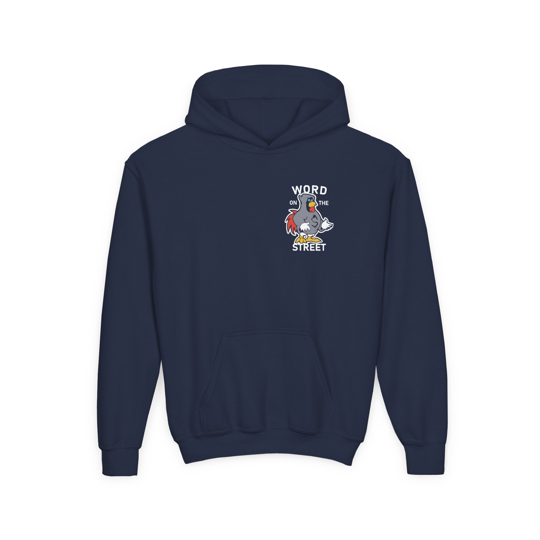 Shroud Chicken Word On The Street Youth Heavy Blend Hooded Sweatshirt - Image 7
