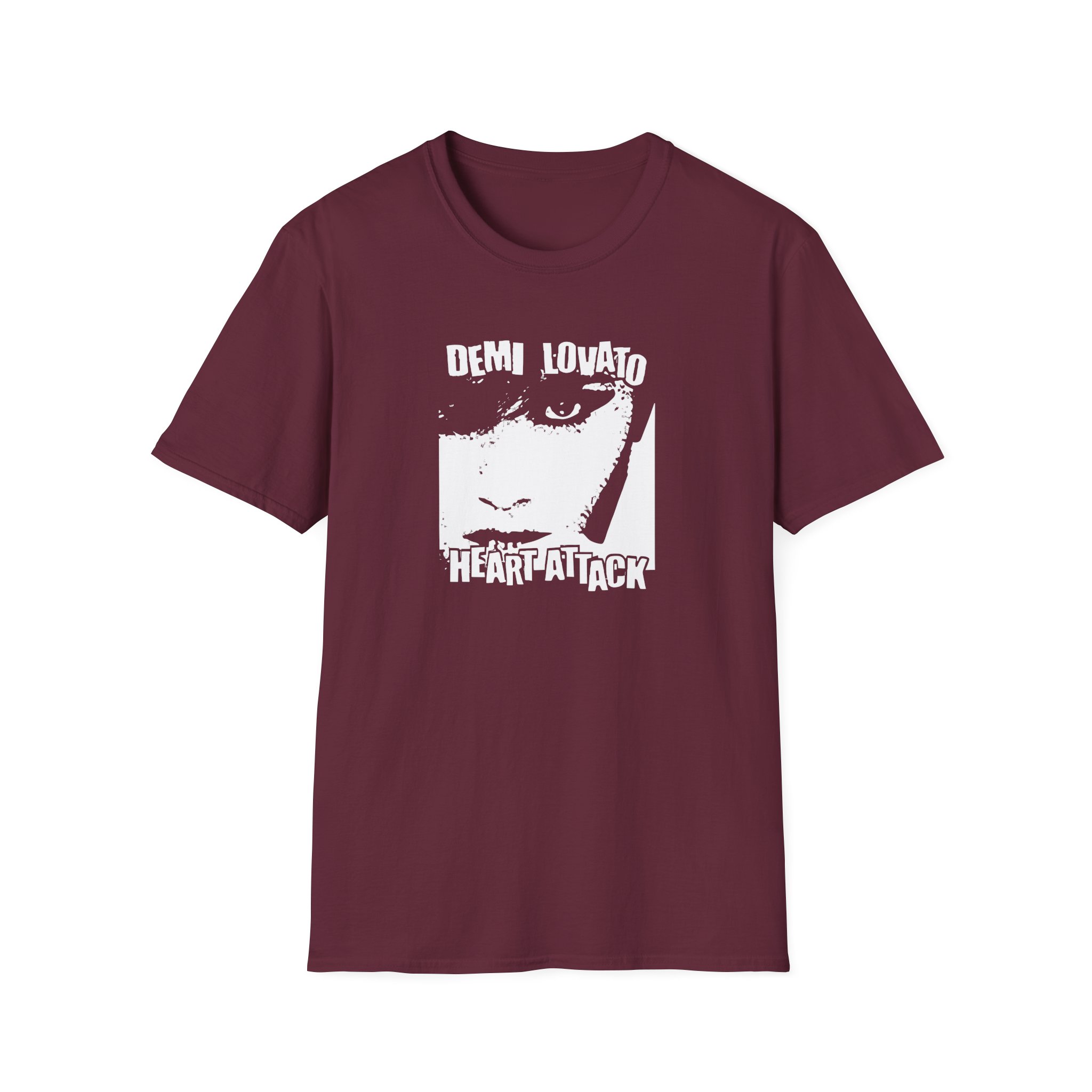 D L Heart Attack Anniversary Unisex Softstyle T-Shirt - Image 3