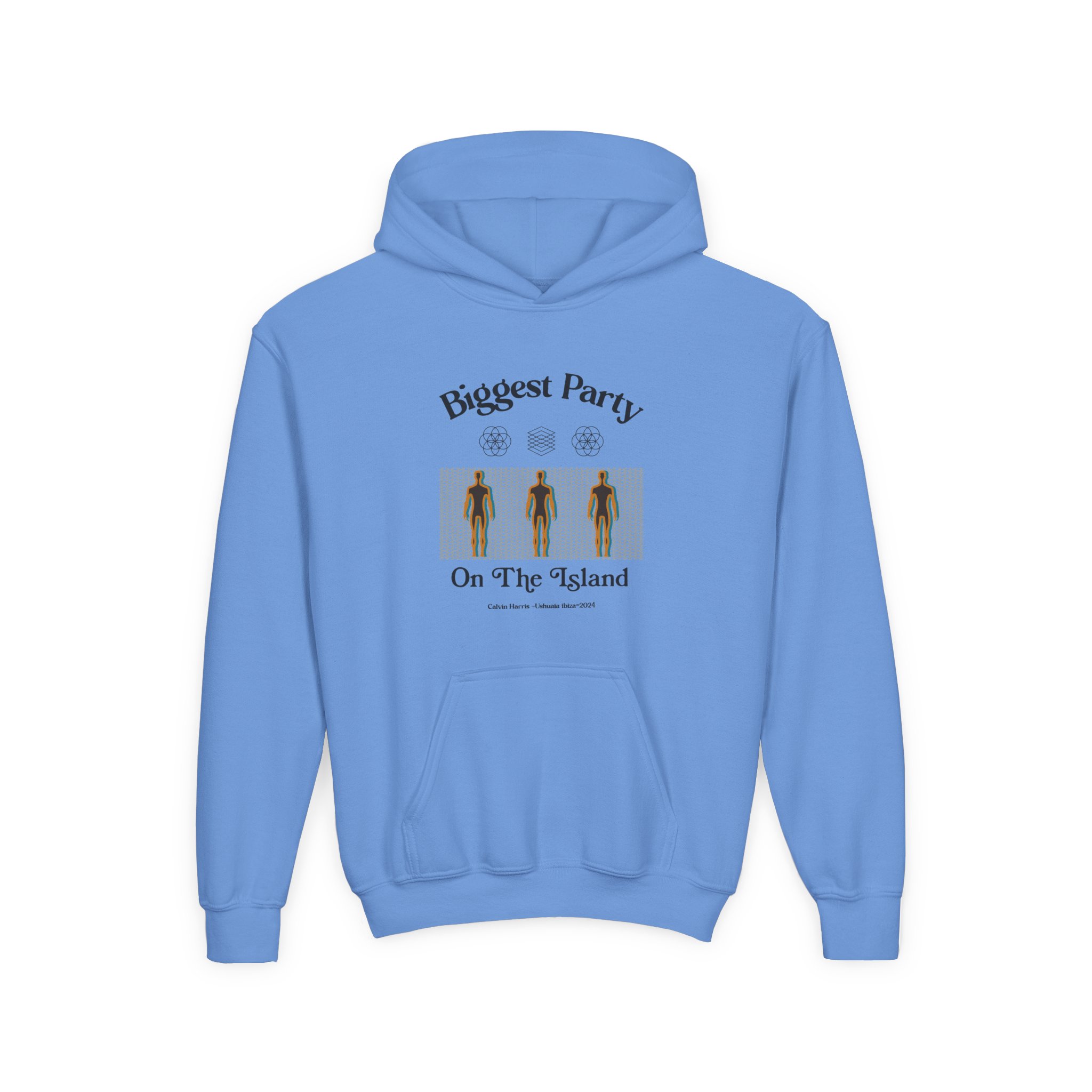 Youth Calvin Harris Ushuaia Higher Island Party Heavy Blend Hooded Sweatshirt - Image 11