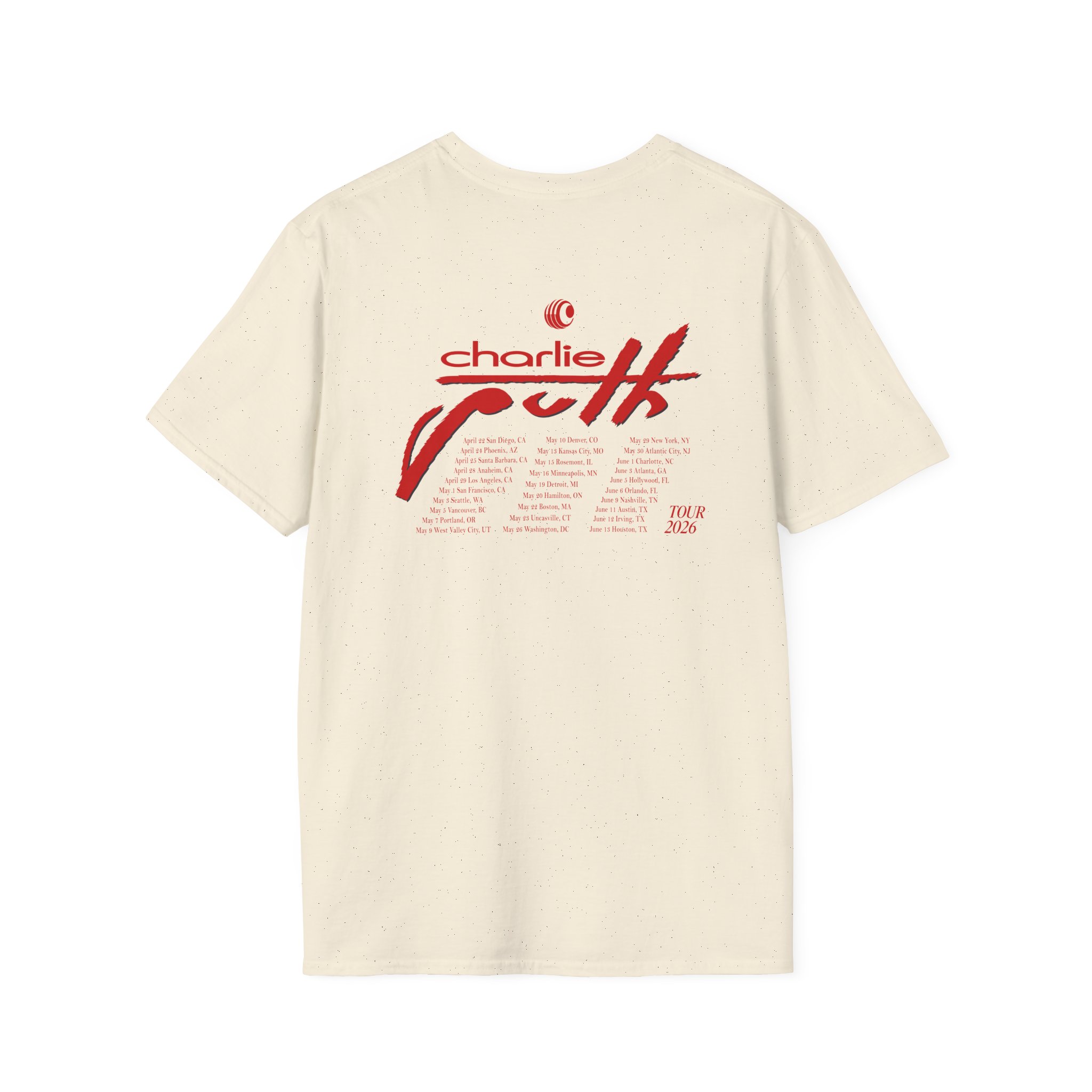 Charlie Puth Charlie Puth 2026 Tour Unisex Softstyle T-Shirt - Image 8