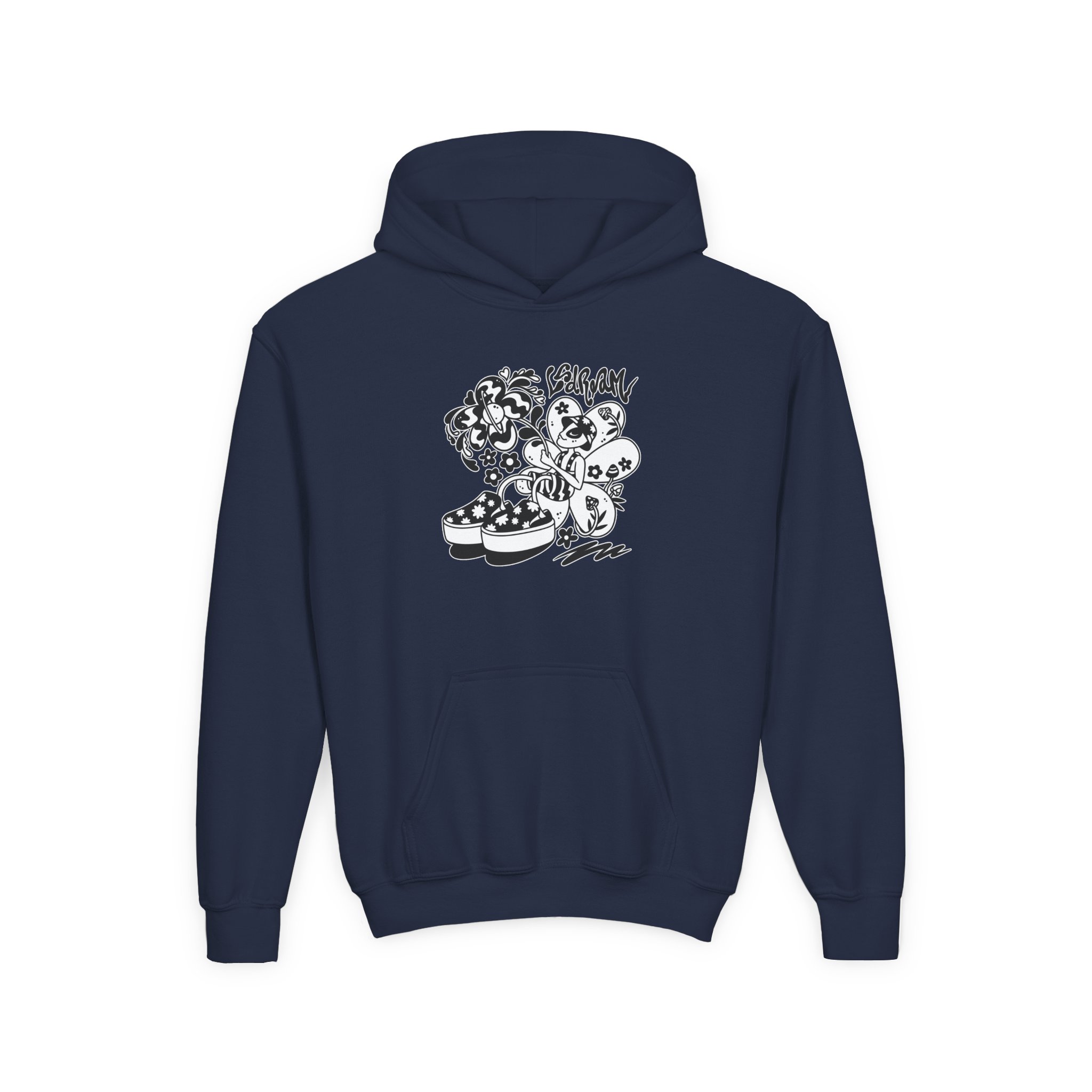 Lsdream Intergalactic Bloomc Youth Heavy Blend Hooded Sweatshirt - Image 7