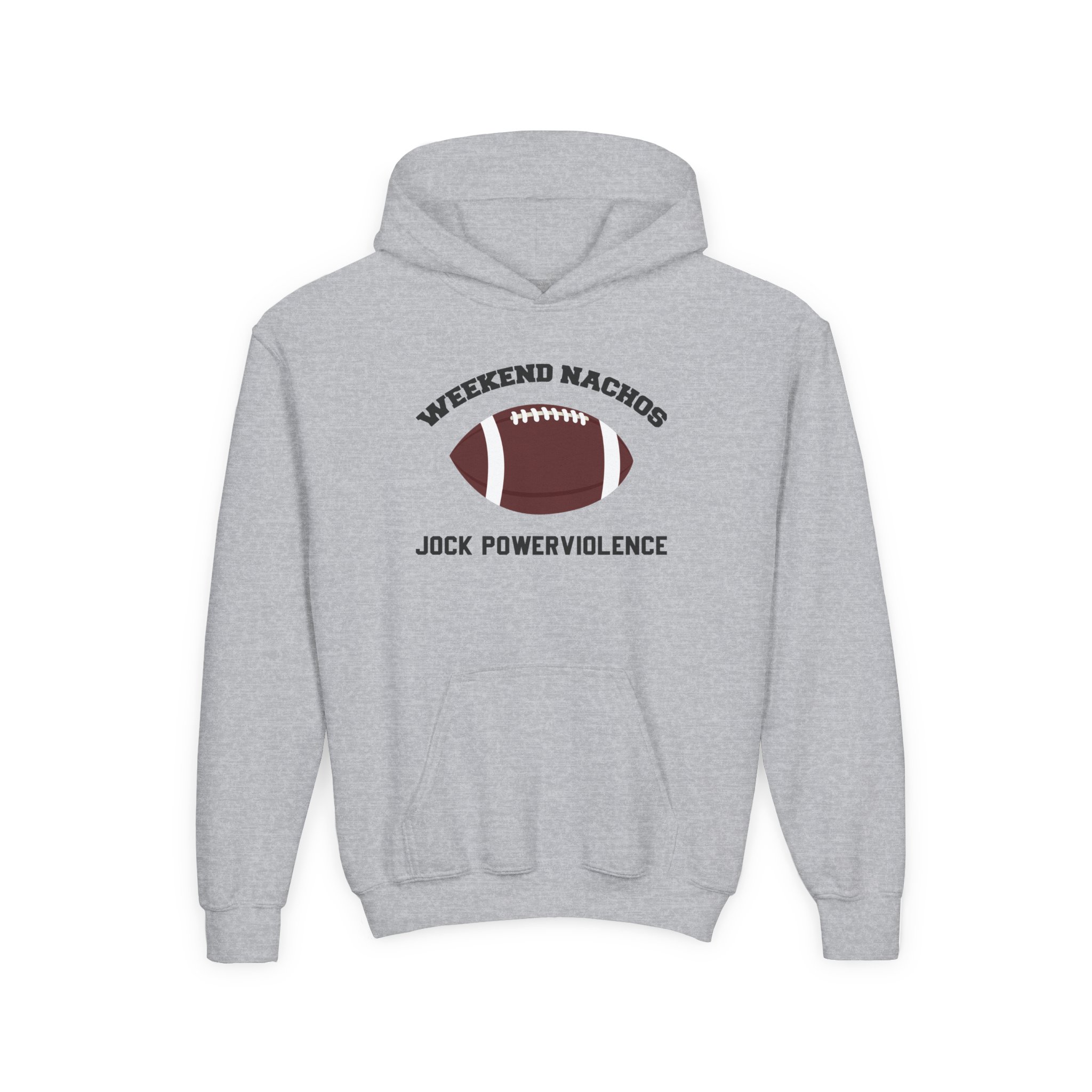 Youth Weekend Nachos Jock Heavy Blend Hooded Sweatshirt - Image 3