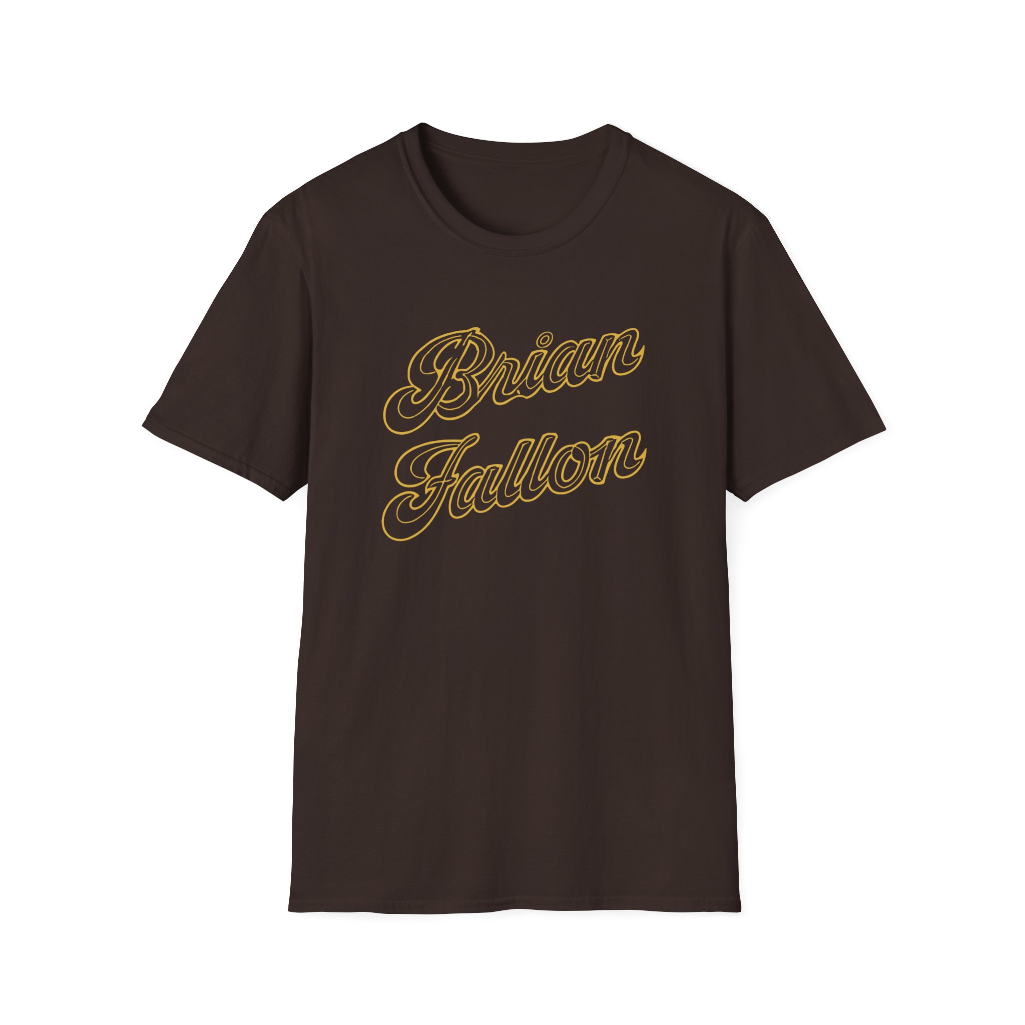 Brian Fallon Gold Text Unisex Softstyle T-Shirt - Image 3