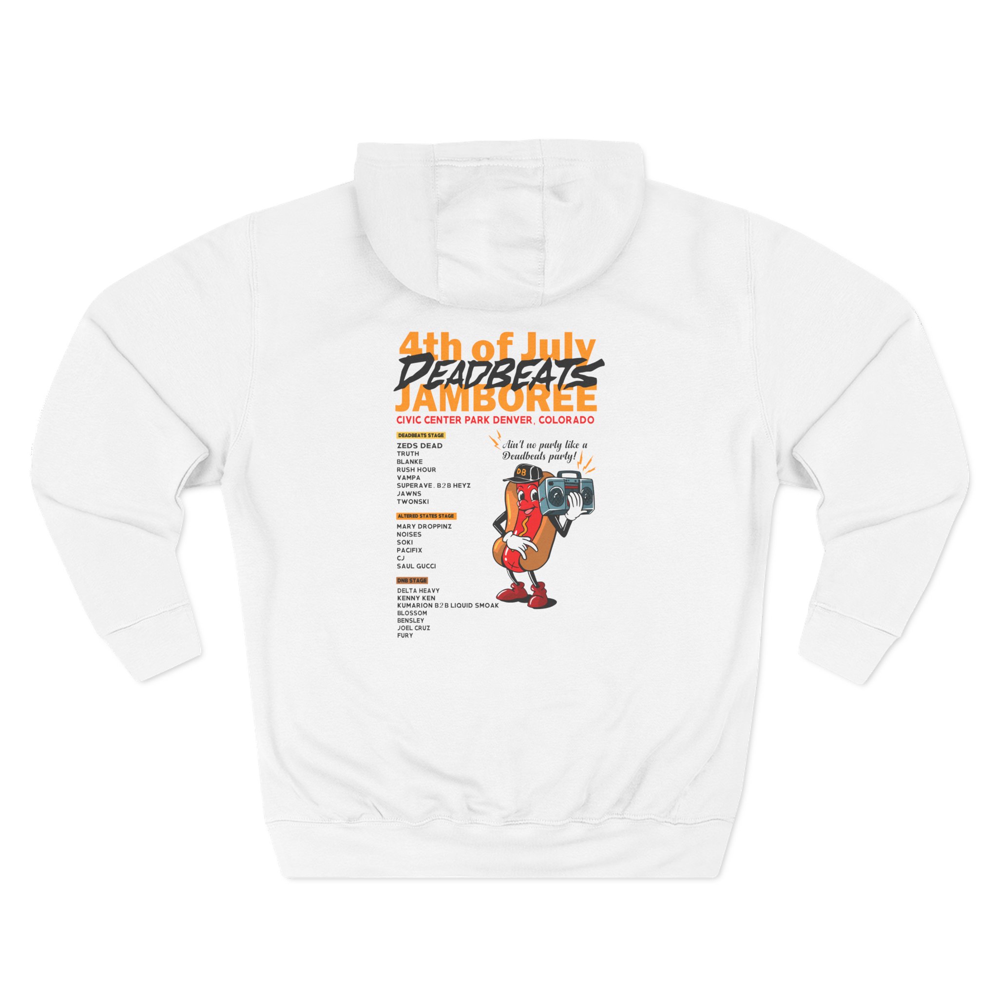 Deadbeats Jamboree Hot Dog Three-Panel Fleece Hoodie - Image 2