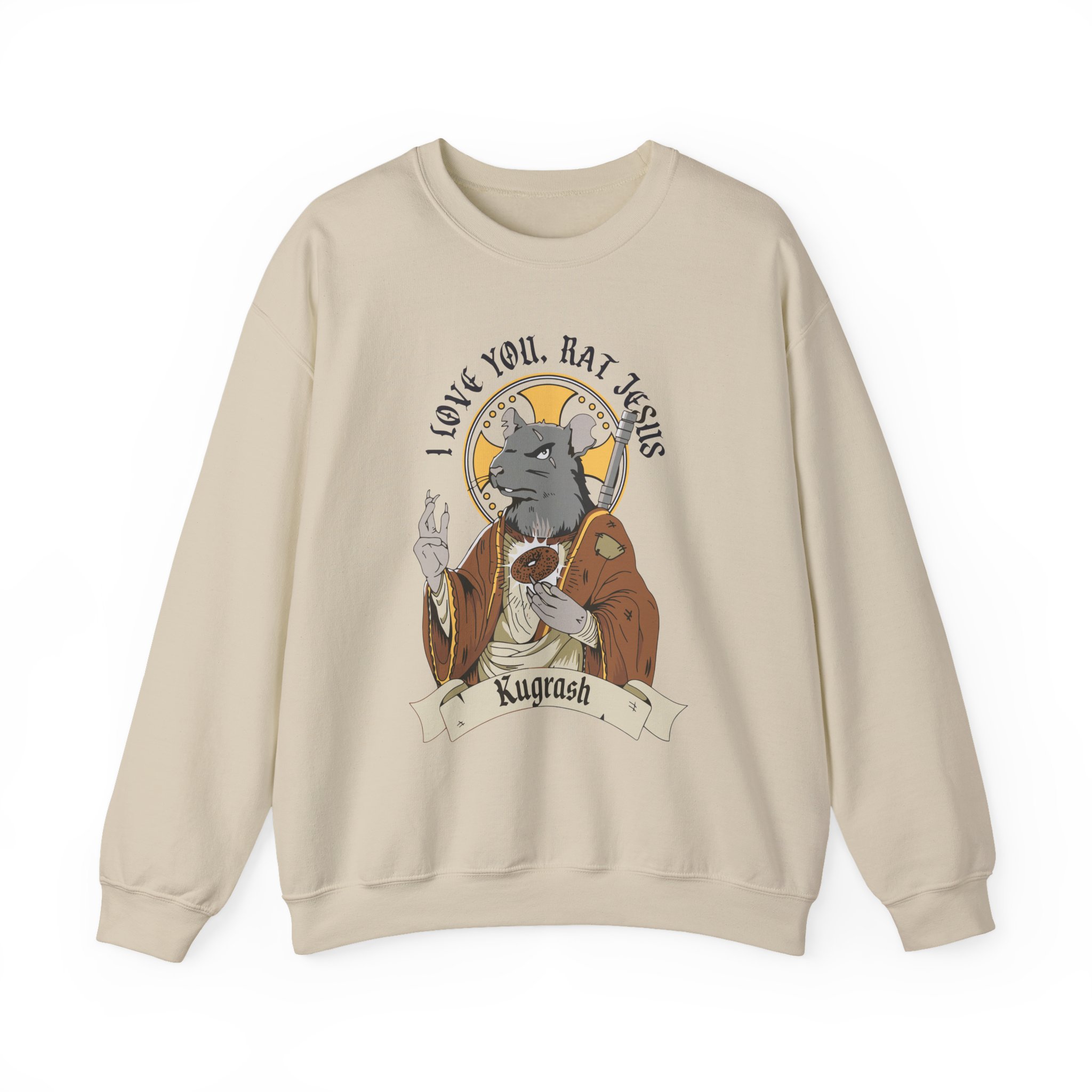 Dropout Rat Jesus Unisex Heavy Blend™ Crewneck Sweatshirt - Image 5