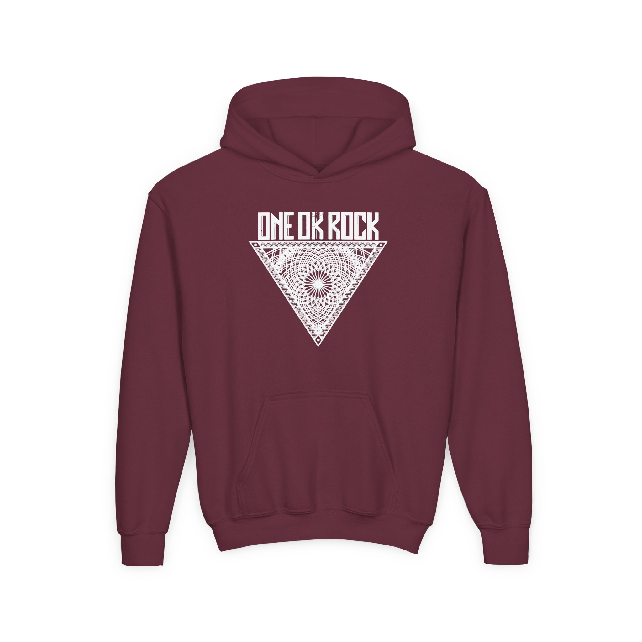 One Ok Rock Triangle Youth Heavy Blend Hooded Sweatshirt - Image 3