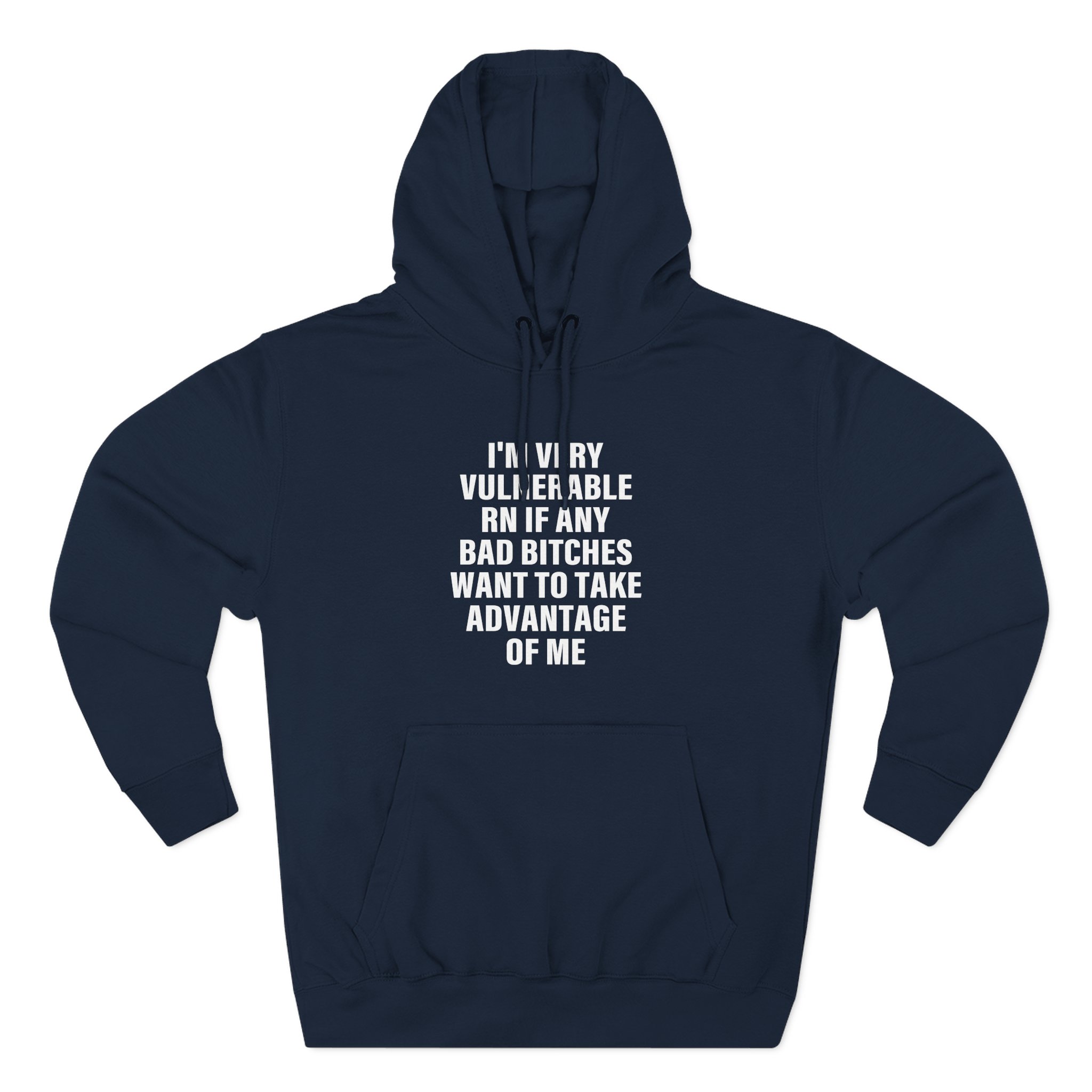 Dom Dolla I'm Very Vulnerable Rn if Any Bad Bitches Want to Take Advantage of Me Three-Panel Fleece Hoodie - Image 11