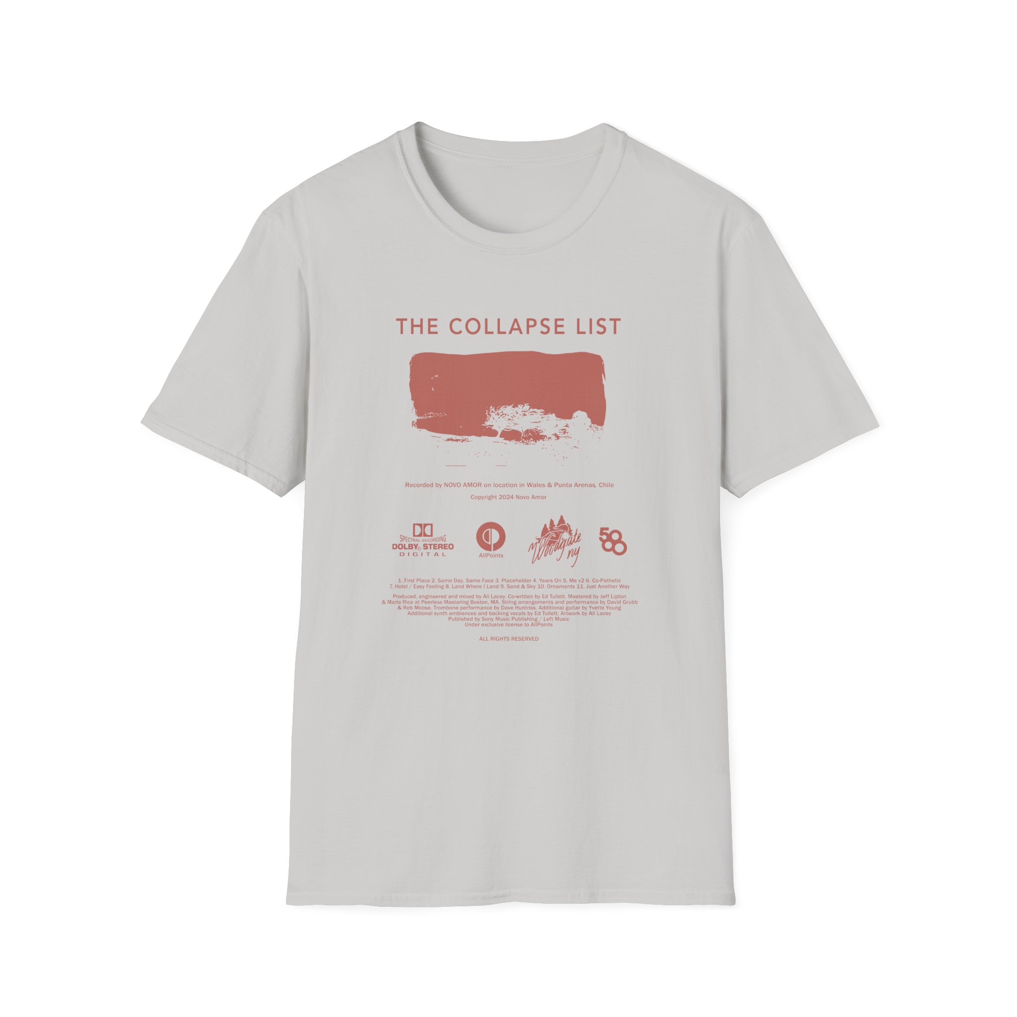 Novo Amor The Collapse List Unisex Softstyle T-shirt - Image 3