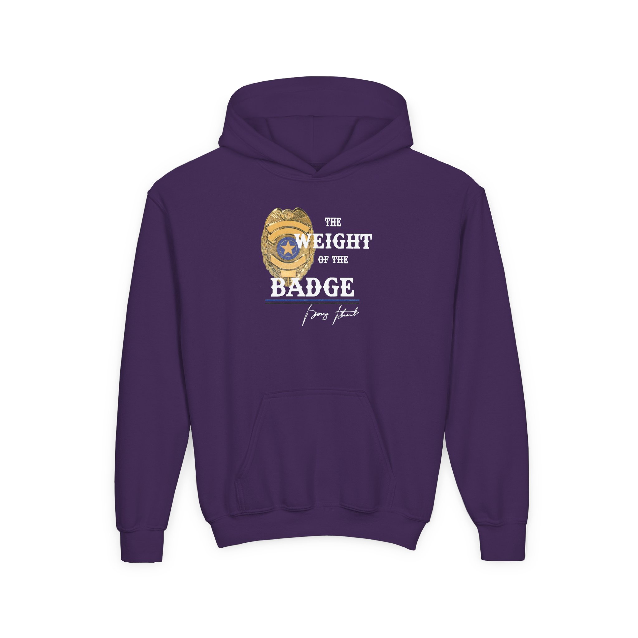 George Strait Gold Badge Youth Heavy Blend Hooded Sweatshirt - Image 9