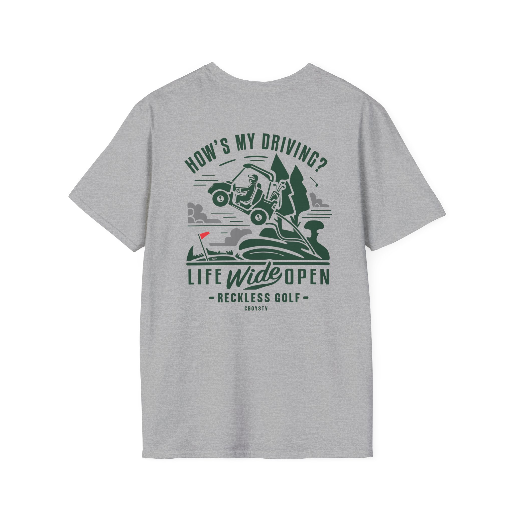 Cboystv How's My Driving Unisex Softstyle T-Shirt - Image 8