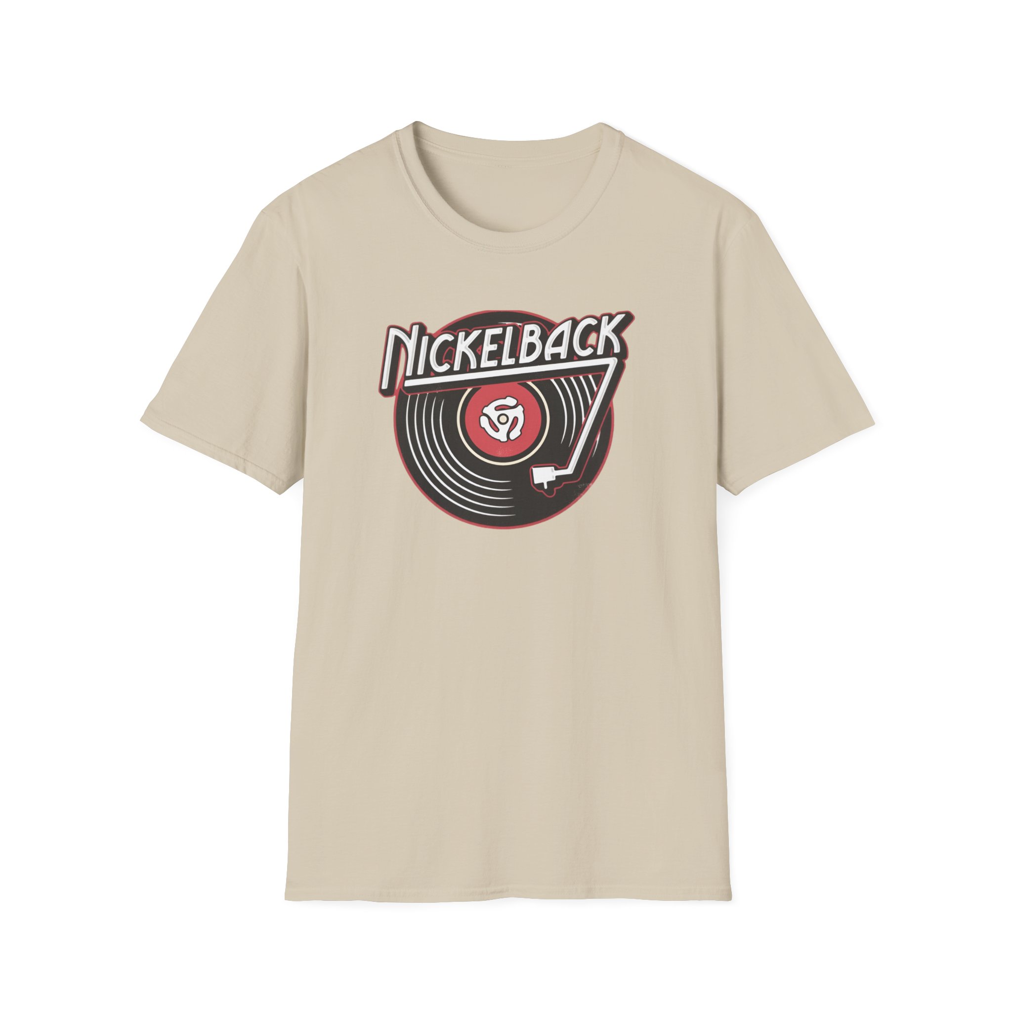 Nickelback Record Natural Ringer Unisex Softstyle T-Shirt - Image 3