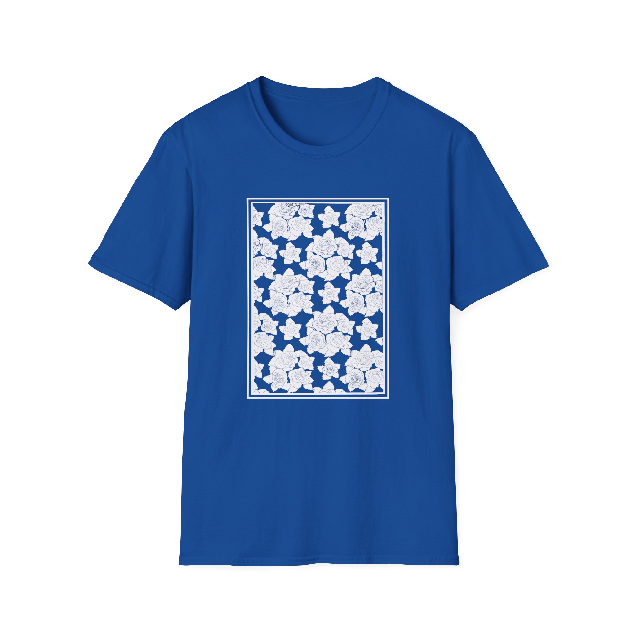 Smoke Floral Unisex Softstyle T-Shirt - Image 15