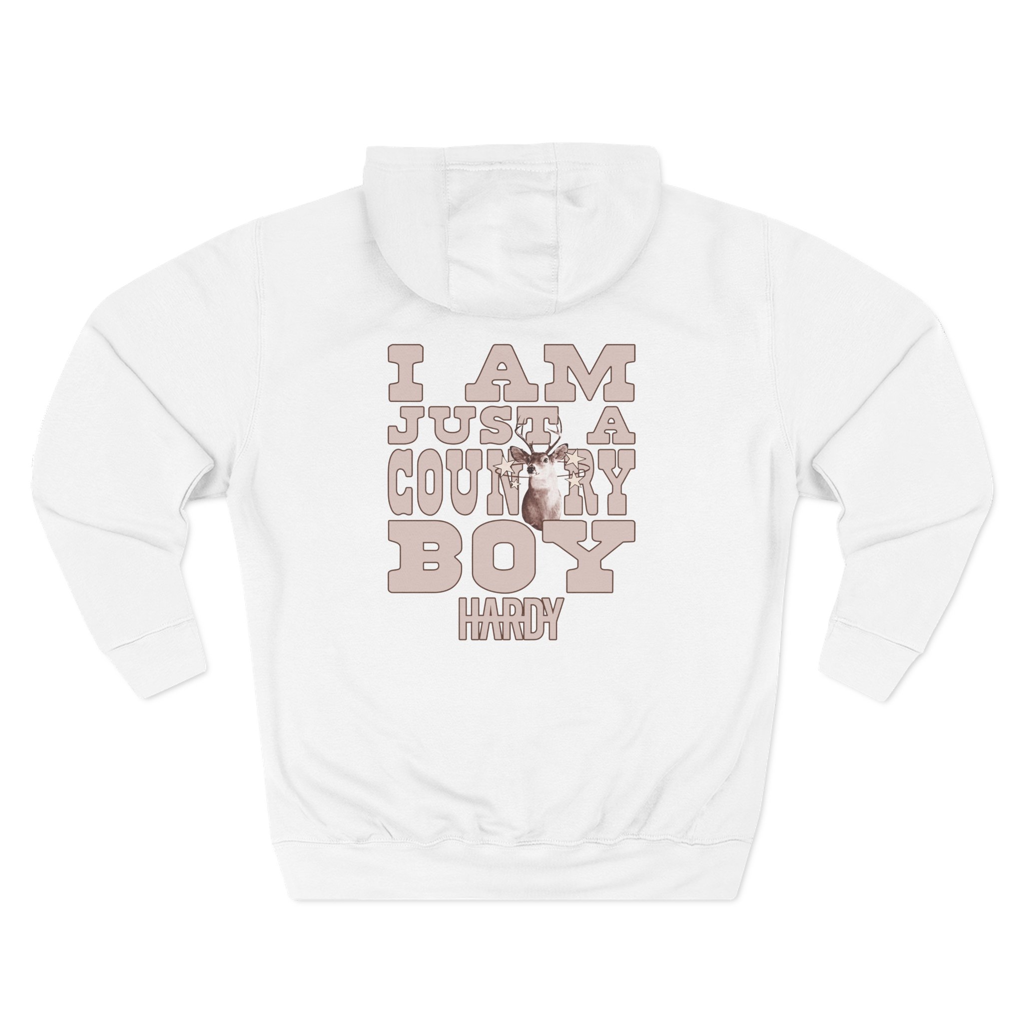 Hd I Am Just a Country Boy Crewneck Three-Panel Fleece Hoodie - Image 4