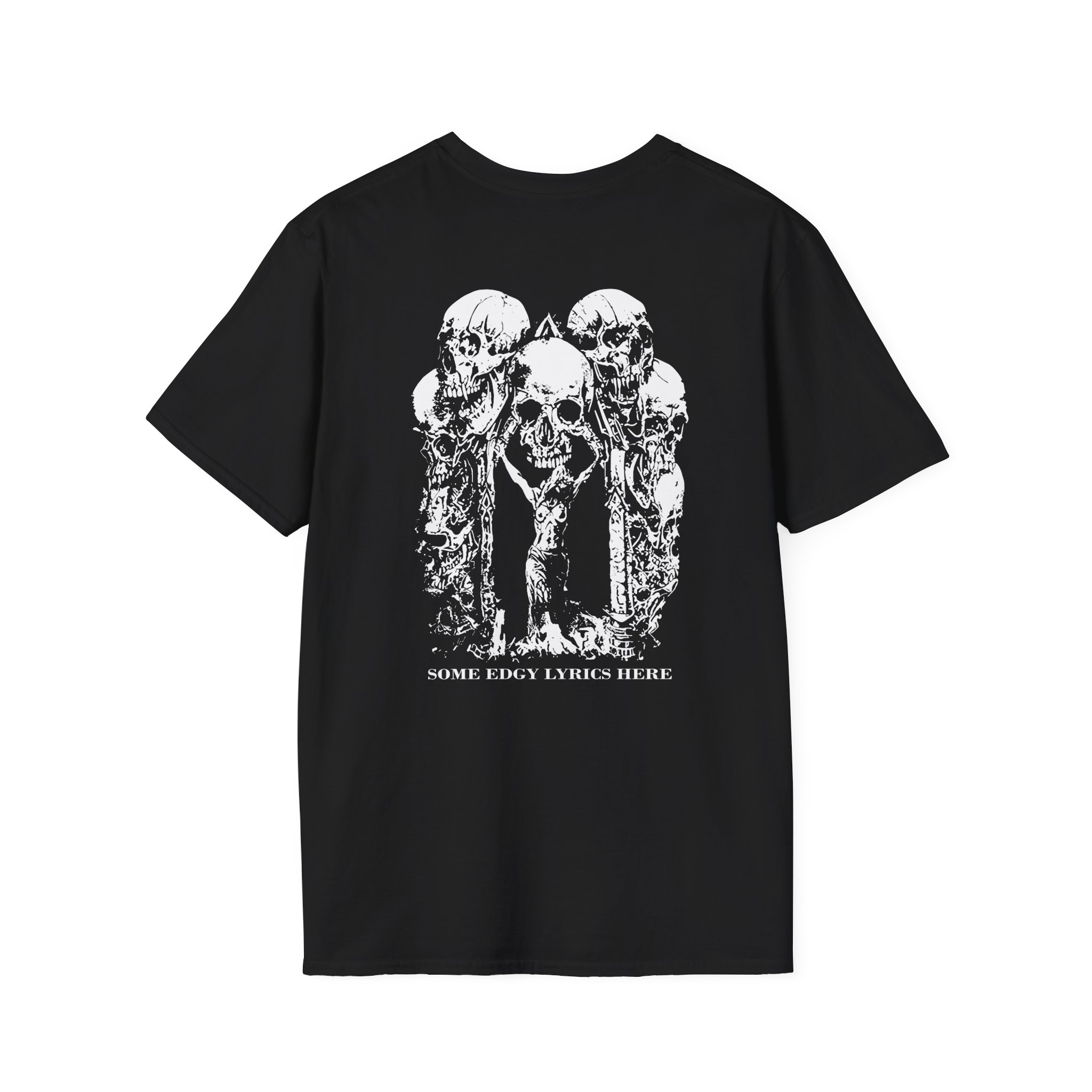 Paleface Swiss Edgy Halloween Unisex Softstyle T-Shirt - Image 2