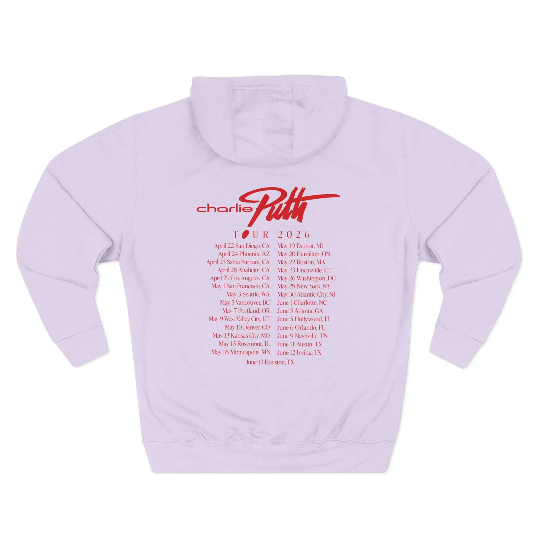 Charlie Puth Whatever's Clever! 2026 Three-Panel Fleece Hoodie - Image 14