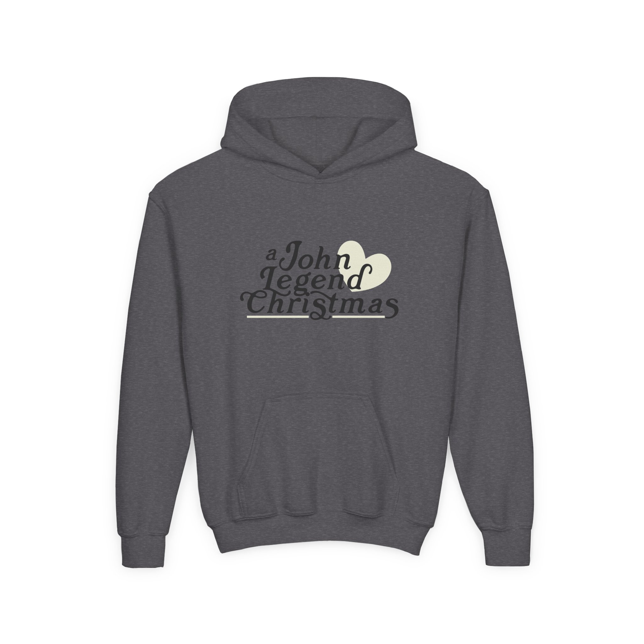 John Legend Christmas Youth Heavy Blend Hooded Sweatshirt - Image 13