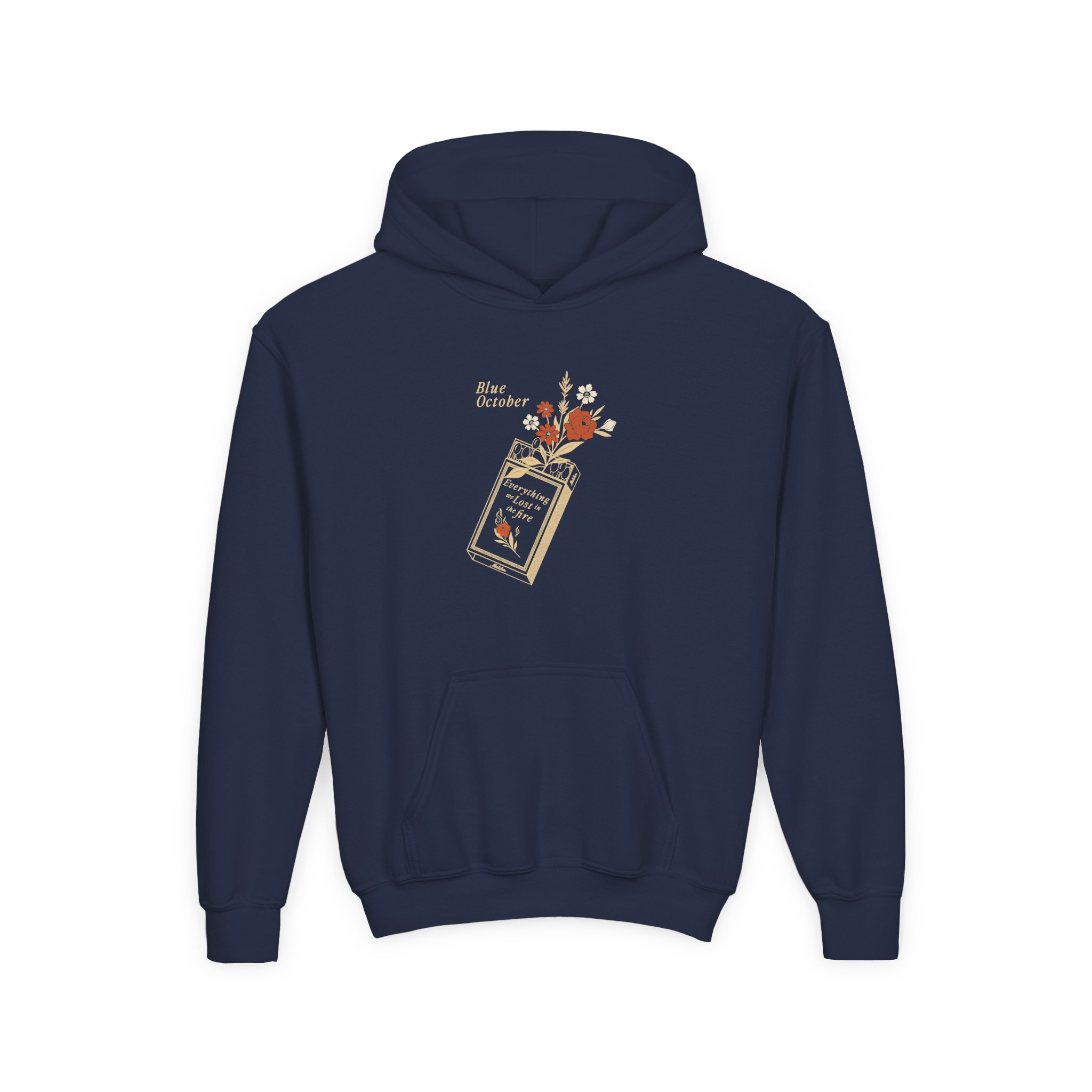 Blue October Everything We Lost in the Fire Youth Heavy Blend Hooded Sweatshirt - Image 7