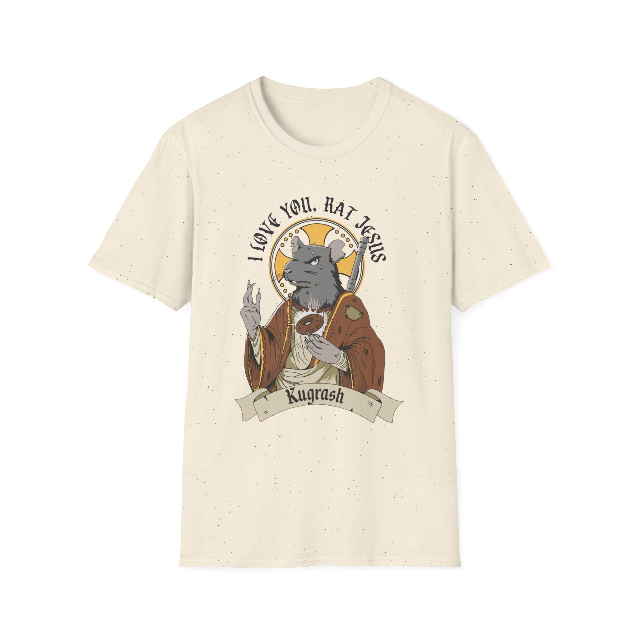 Dropout Rat Jesus Unisex Softstyle T-shirt - Image 9