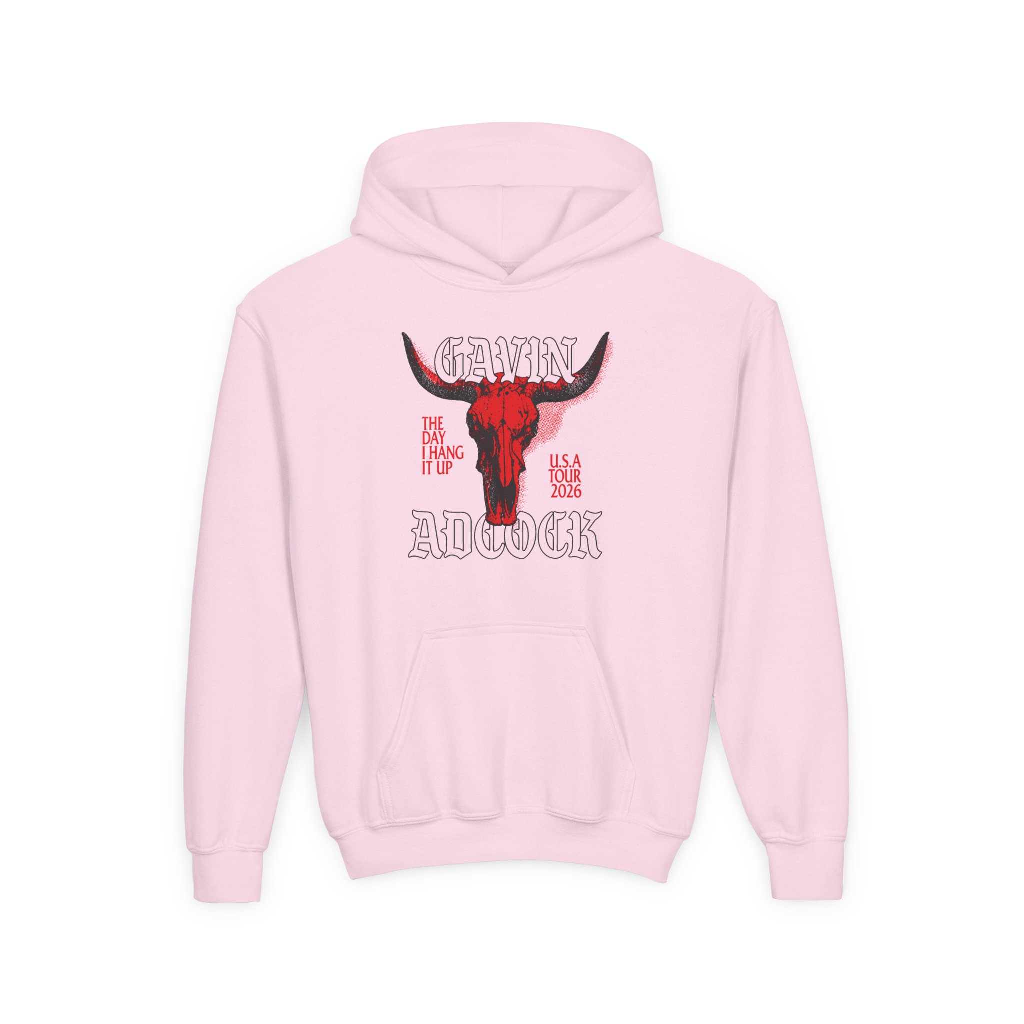 Gavin Adcock Ivory Steerhead Youth Heavy Blend Hooded Sweatshirt - Image 5