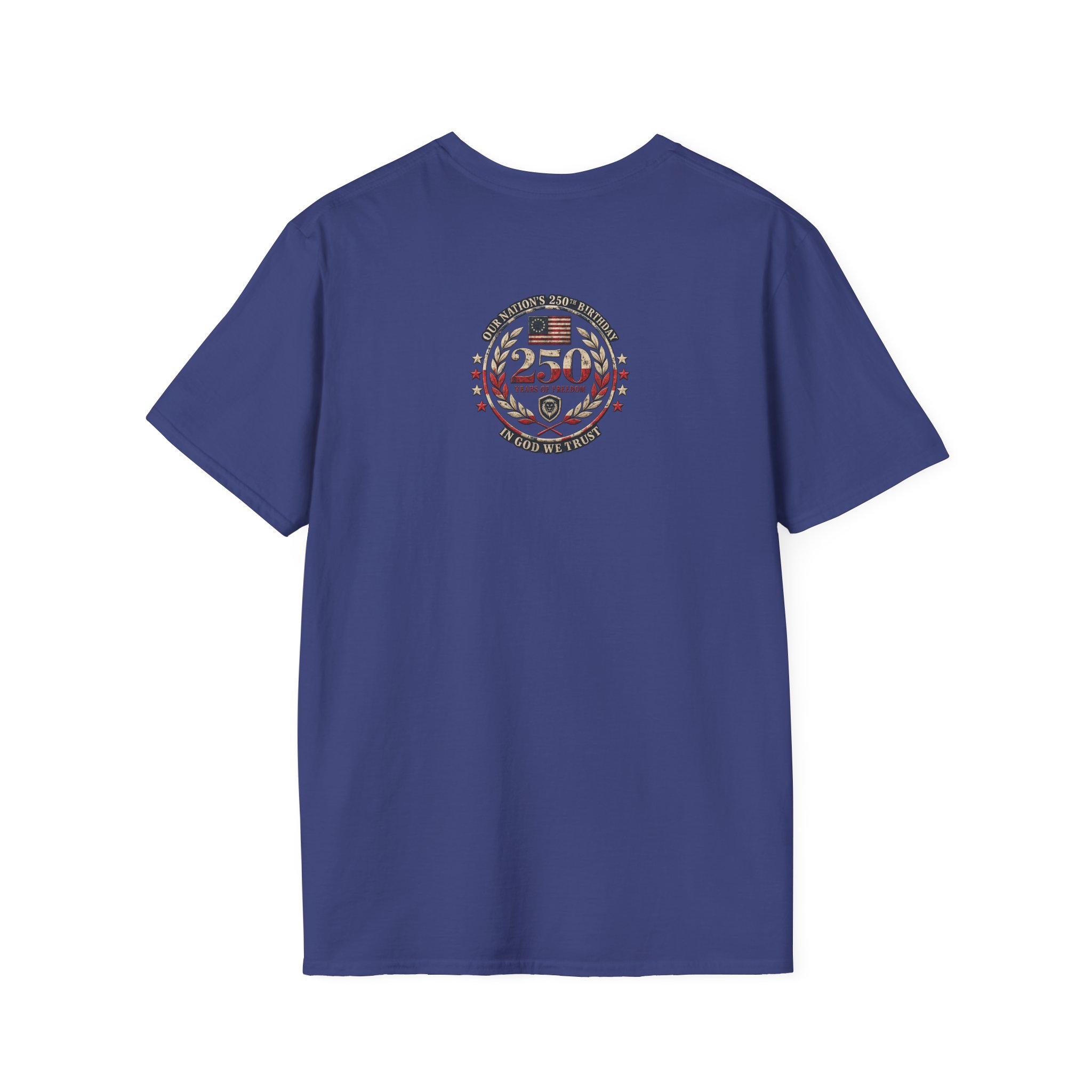 Valuetainment Flb Flag Script Unisex Softstyle T-Shirt - Image 14
