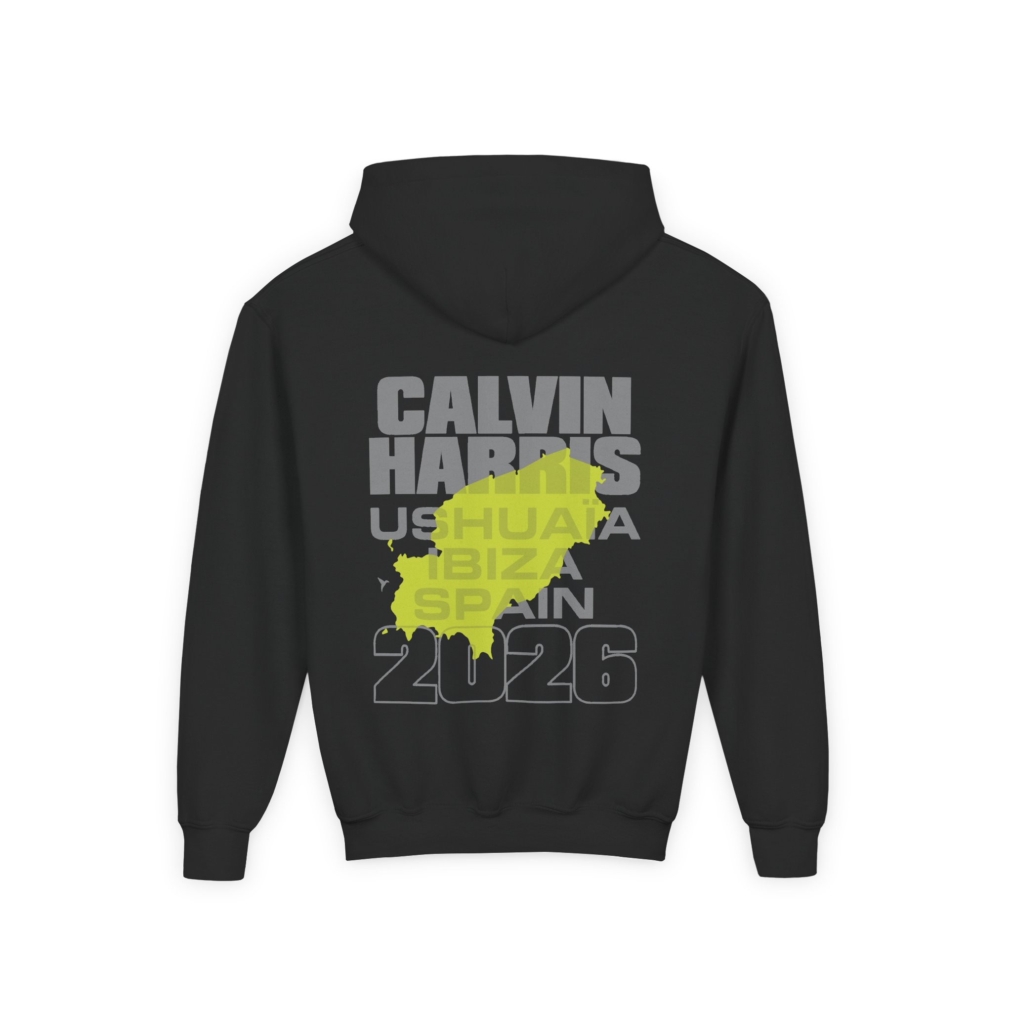 Youth Calvin Harris Ibiza Text Heavy Blend Hooded Sweatshirt - Image 2