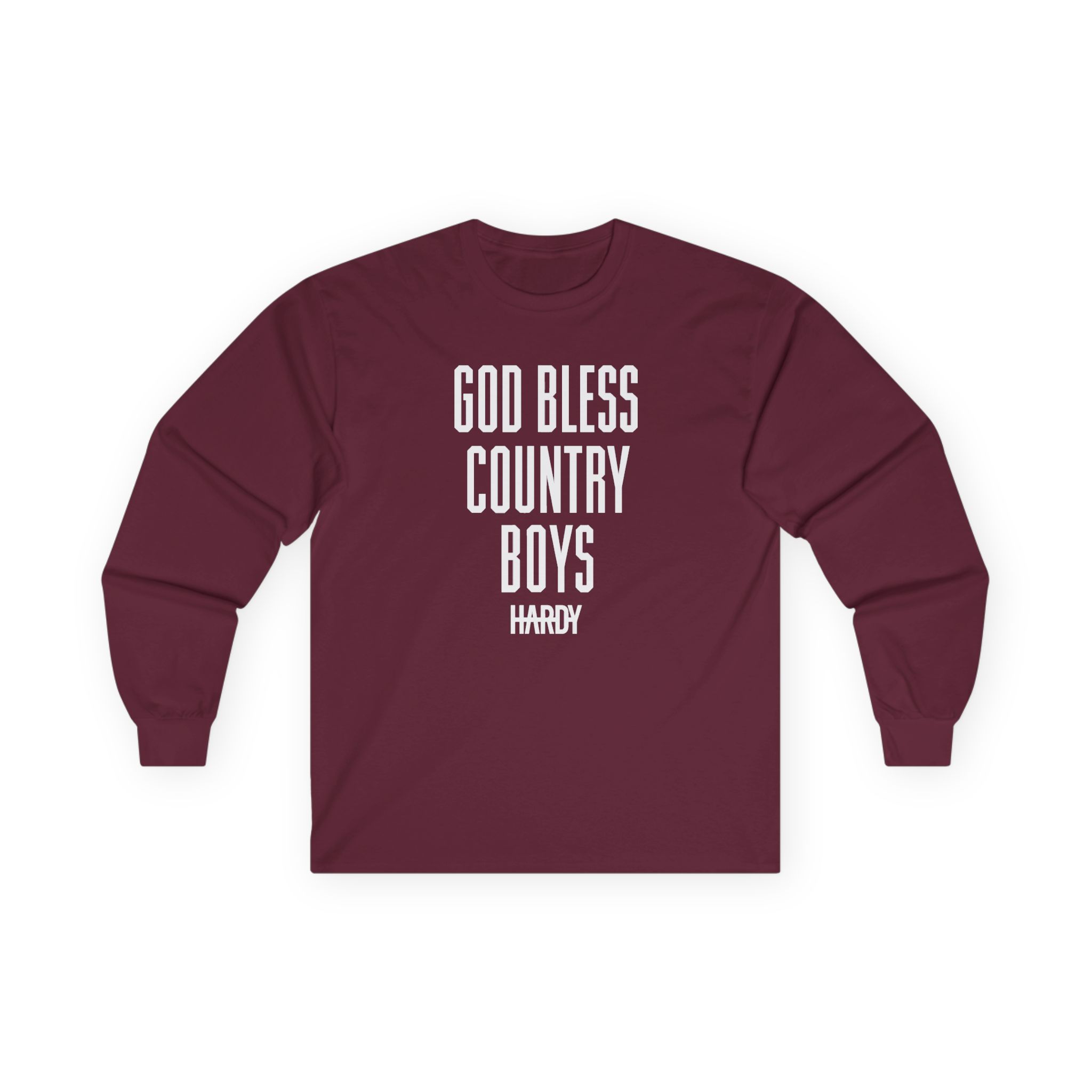 Hd God Bless Country Boys Unisex Ultra Cotton Long Sleeve Tee - Image 3