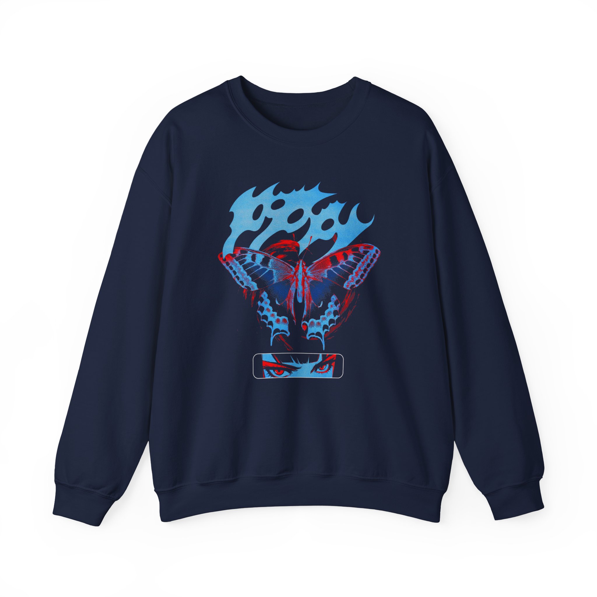 Poppy V.A.N Butterfly Unisex Heavy Blend™ Crewneck Sweatshirt - Image 7