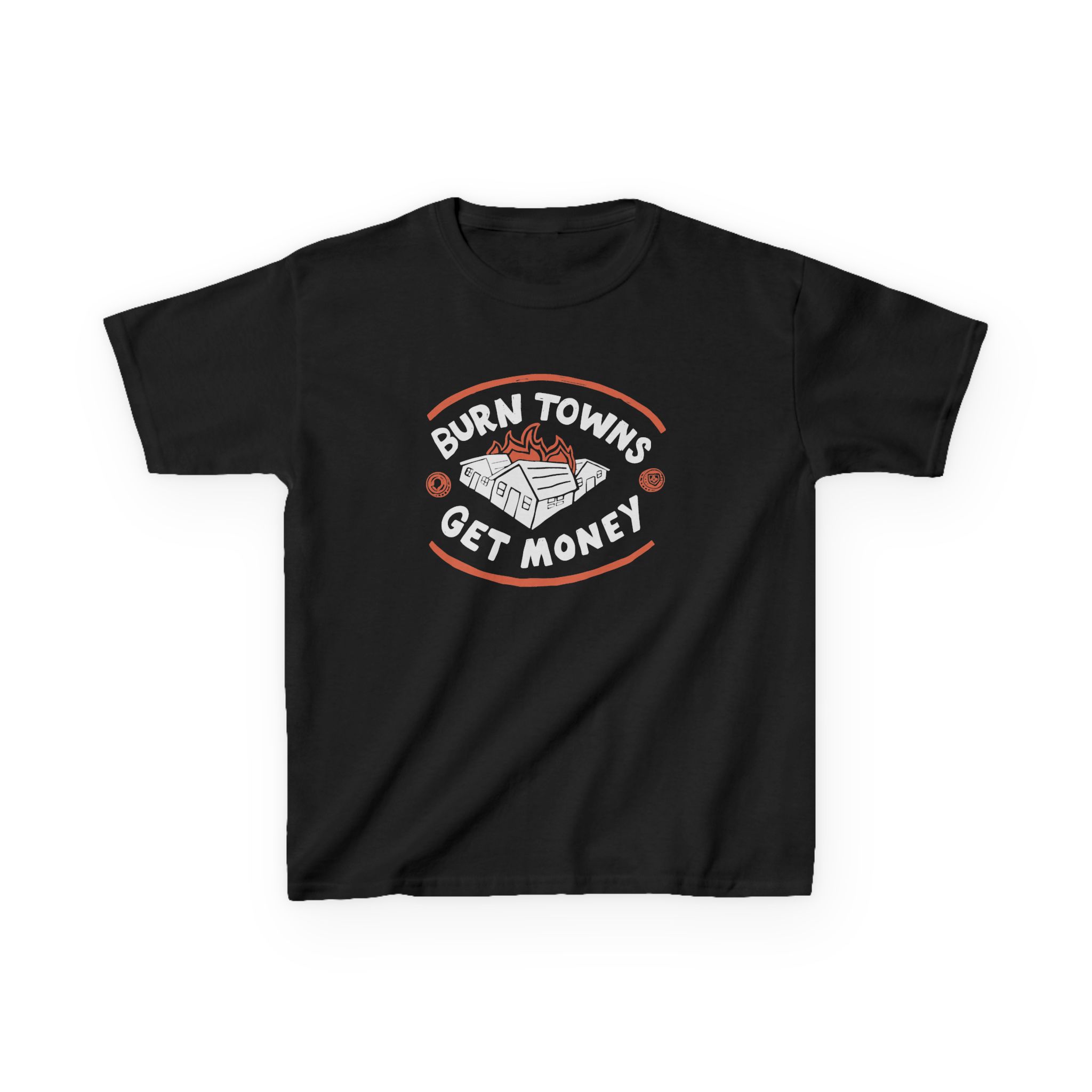Dropout Burn Towns Get Money Kids Heavy Cotton™ Tee
