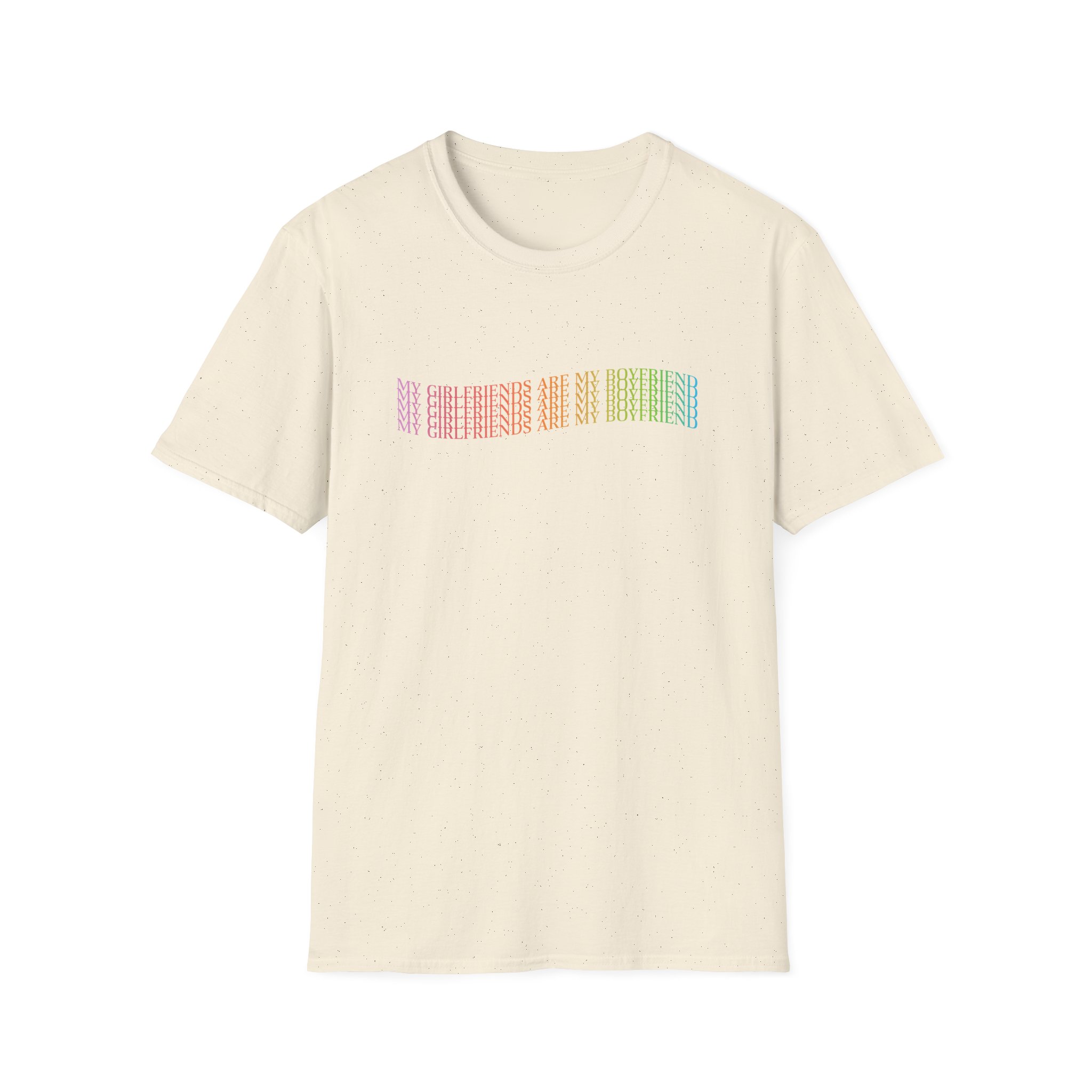 D L My Girlfriends Are My Boyfriend Pride Unisex Softstyle T-Shirt - Image 7