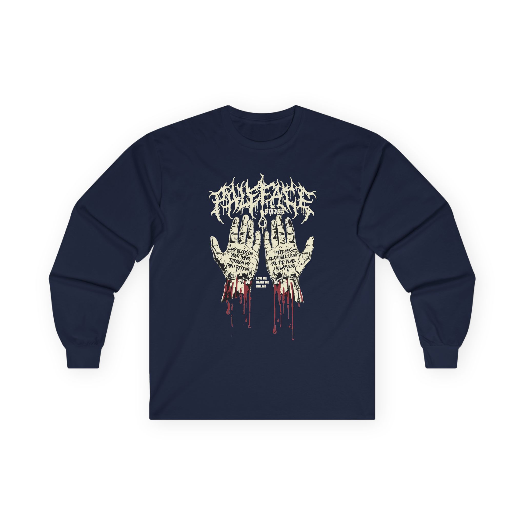 Paleface Swiss Bloody Hands Unisex Ultra Cotton Long Sleeve Tee - Image 9