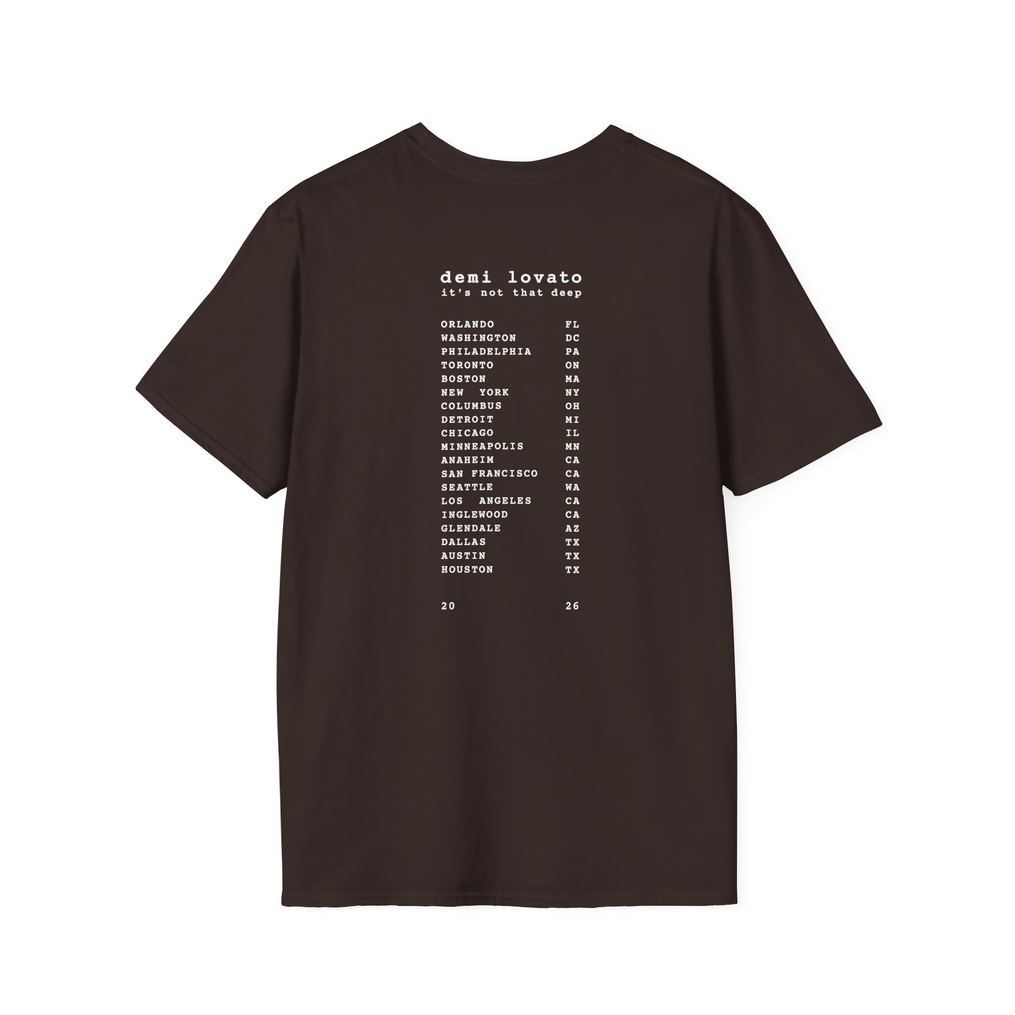 D L It’s Not That Deep Tour Unisex Softstyle T-Shirt - Image 6