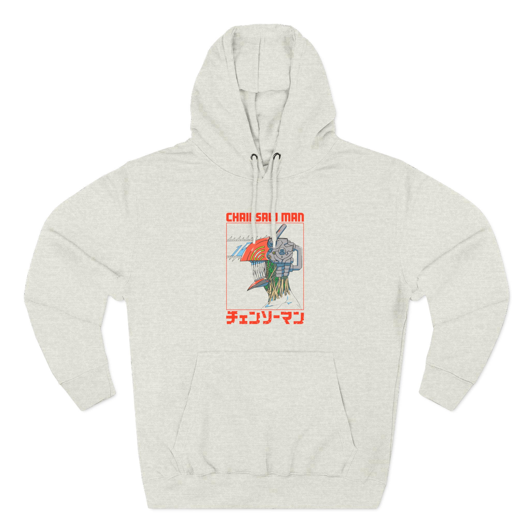 Chainsaw Man Three Tone Three-Panel Fleece Hoodie - Image 7