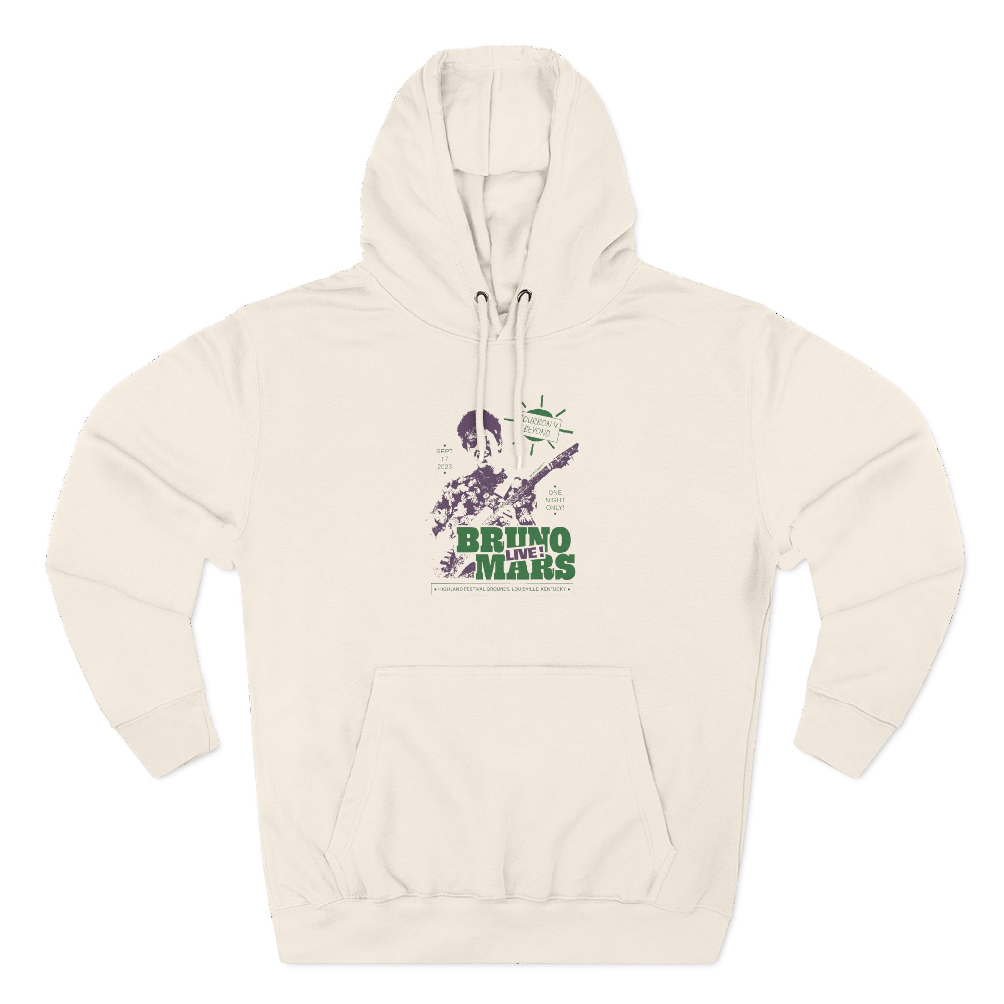 Bruno Mars Live Bourbon & Beyond Three-Panel Fleece Hoodie - Image 3