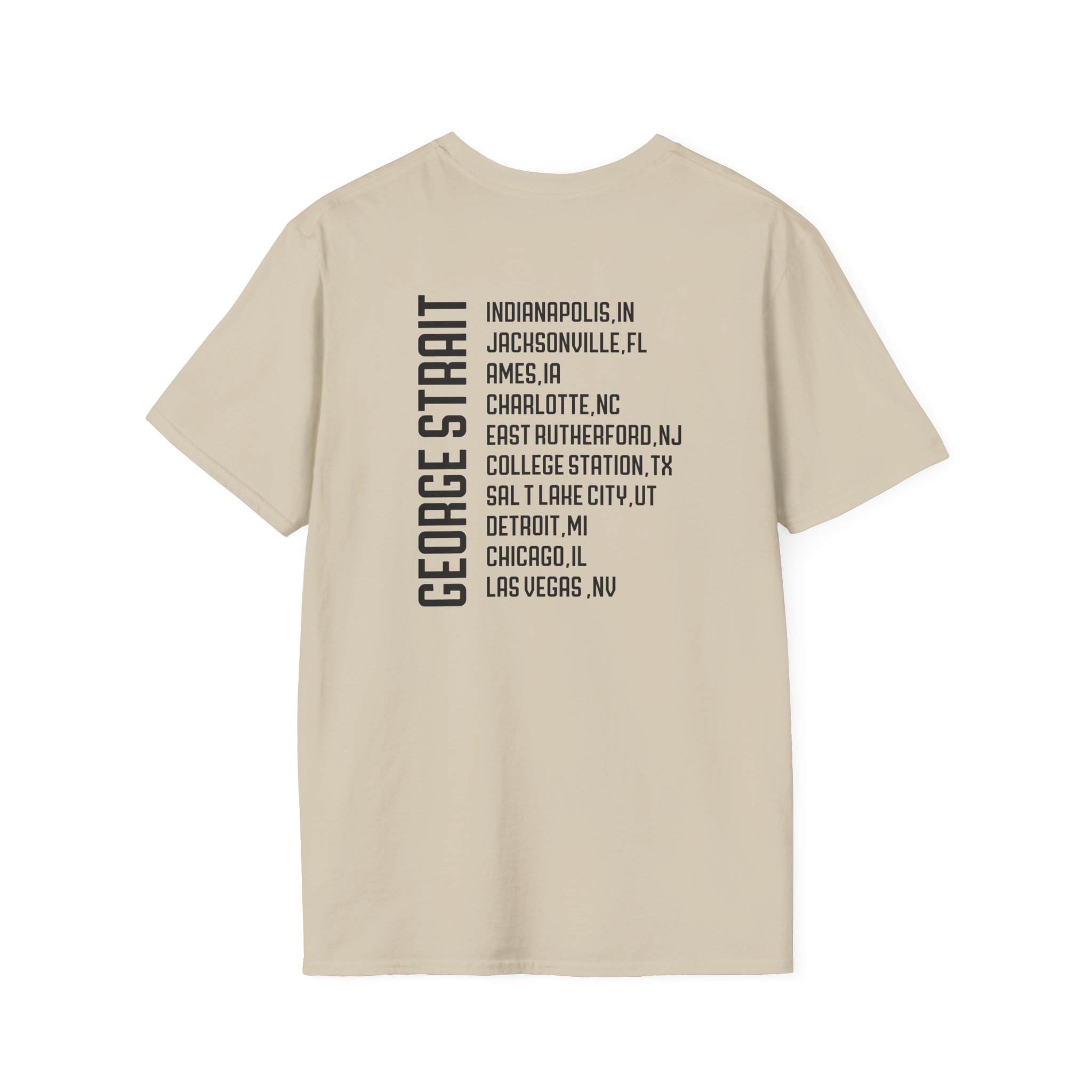 George Strait Heather Denim Silhouette Unisex Softstyle T-Shirt - Image 6