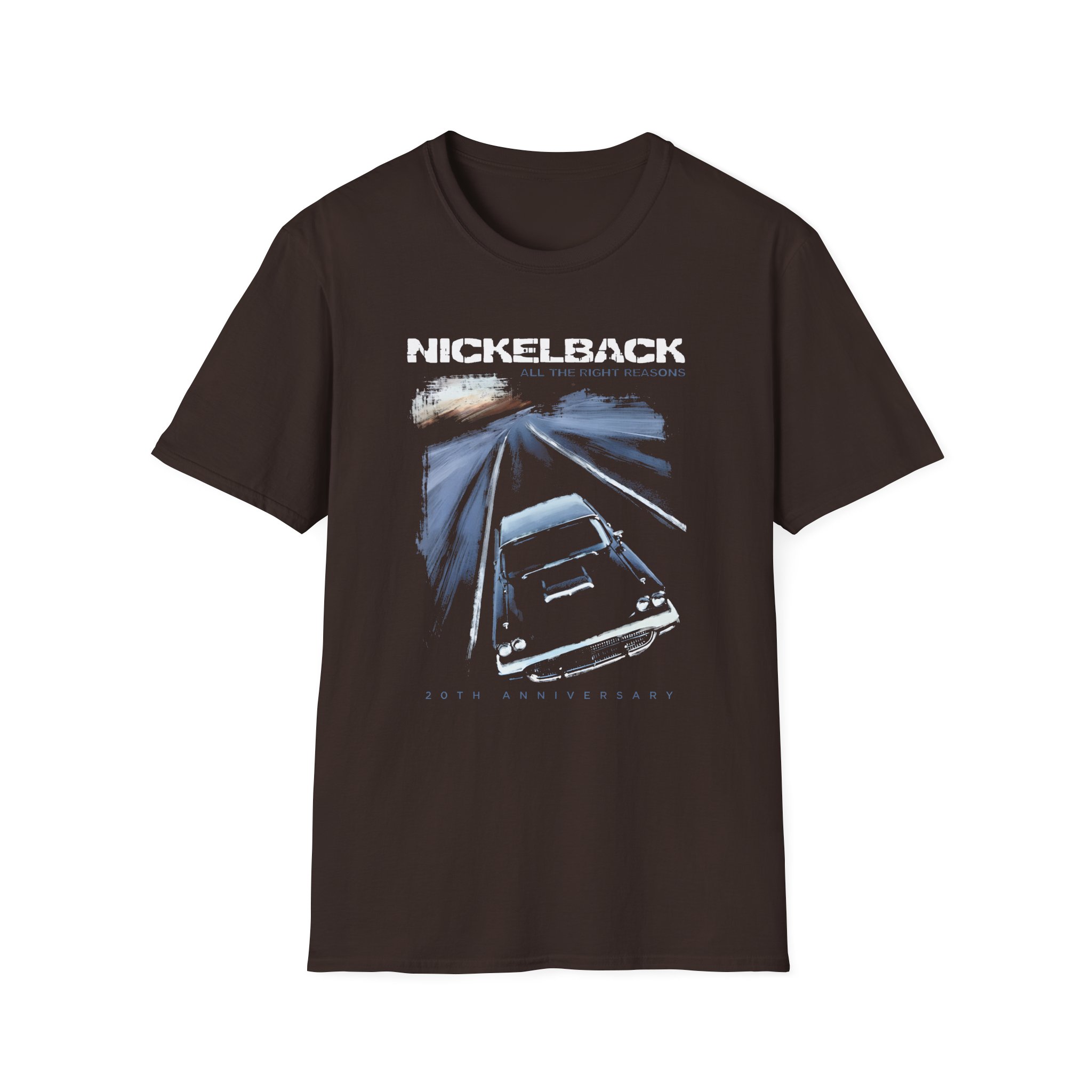 Nickelback Atrr 20th Anniversary Cover Unisex Softstyle T-Shirt - Image 3