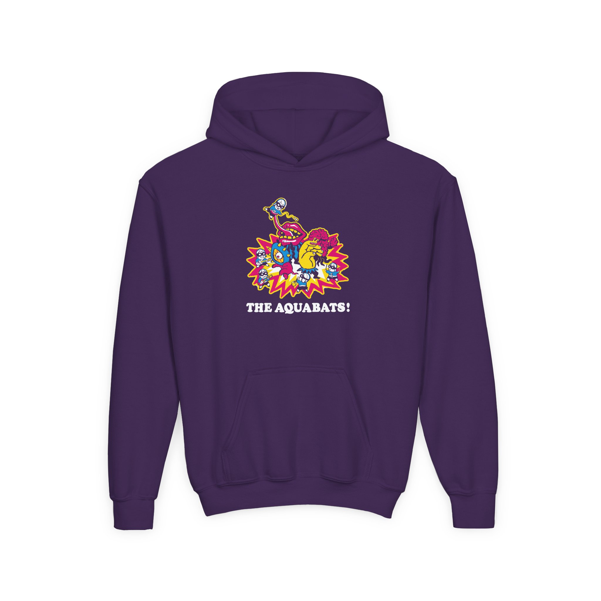 The Aquabats Fight Youth Heavy Blend Hooded Sweatshirt - Image 7