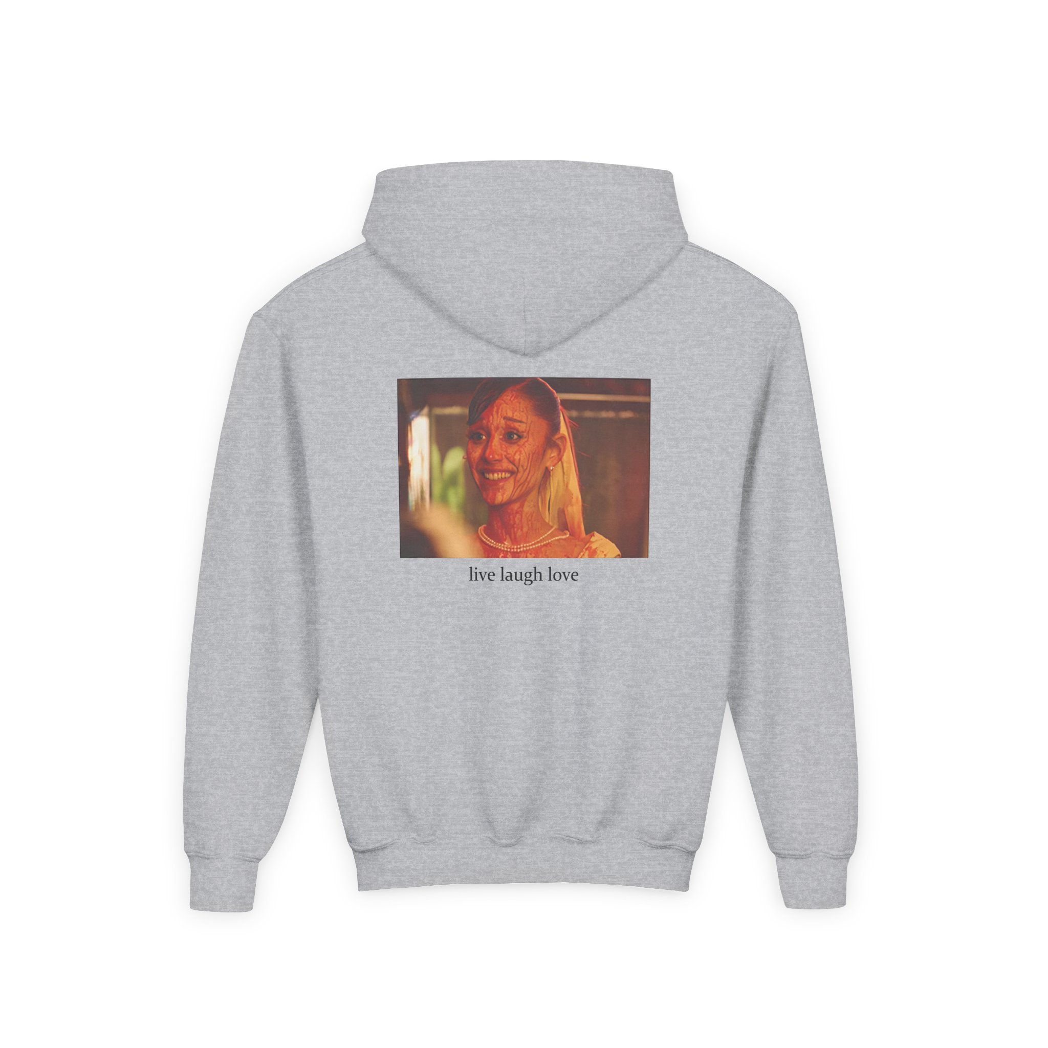 AG petal live laugh love Youth Heavy Blend Hooded Sweatshirt - Image 4