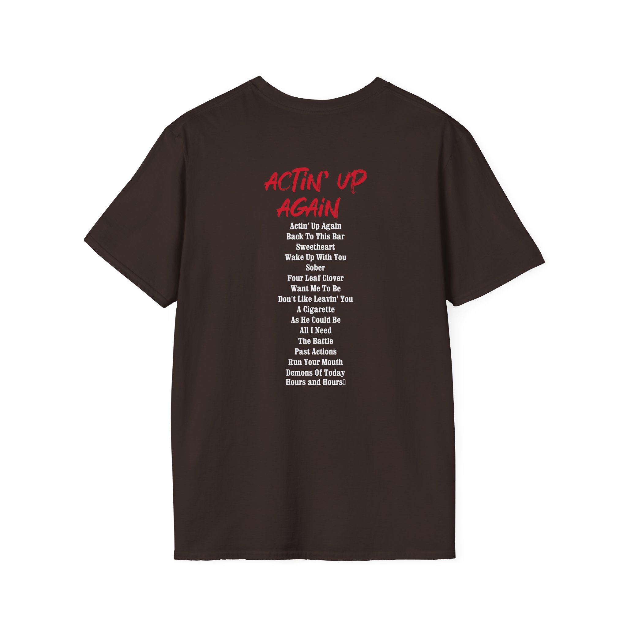 Gavin Adcock Actin' Up Again Album Unisex Softstyle T-Shirt - Image 4