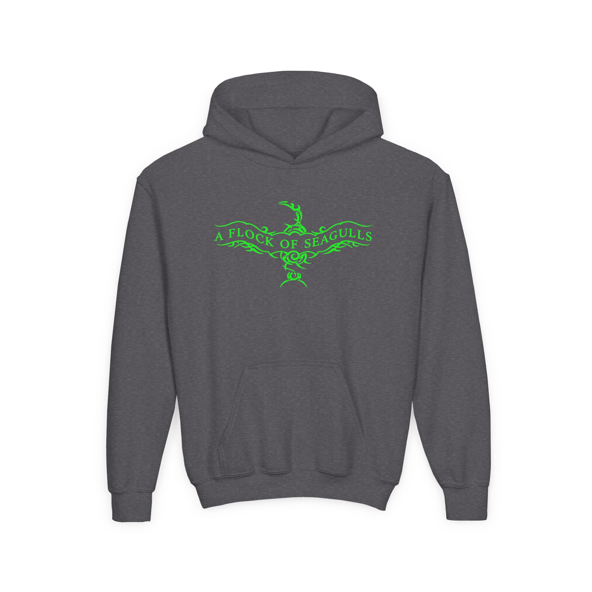 A Flock of Seagulls Logo Youth Heavy Blend Hooded Sweatshirt - Image 7