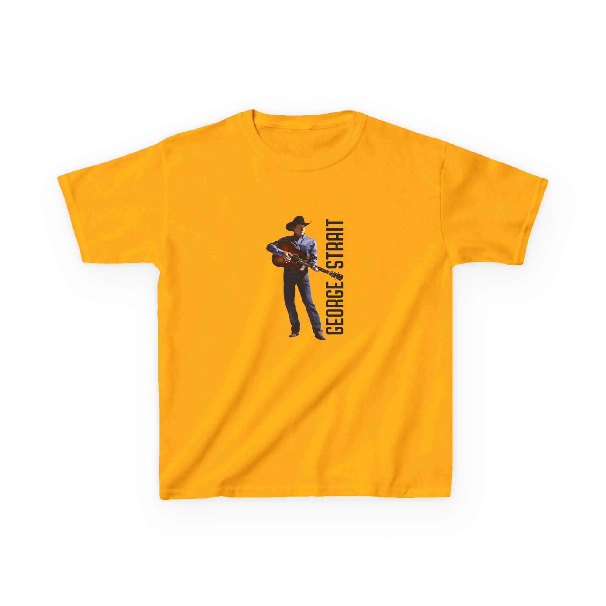 Kids George Strait Heather Denim Silhouette Heavy Cotton™ Tee - Image 7