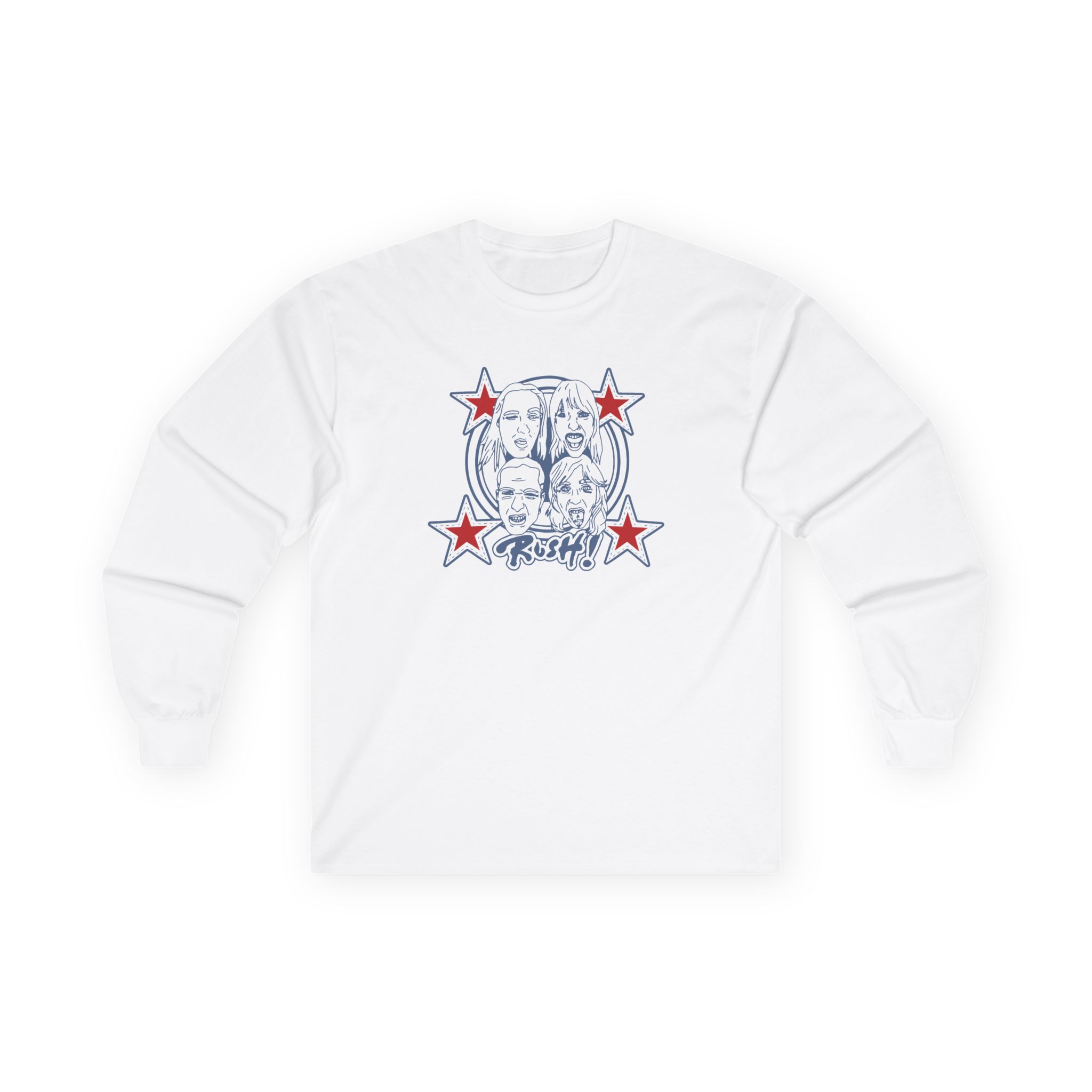 Maneskin RUSH! Faces & Red Starz Unisex Ultra Cotton Long Sleeve Tee - Image 3