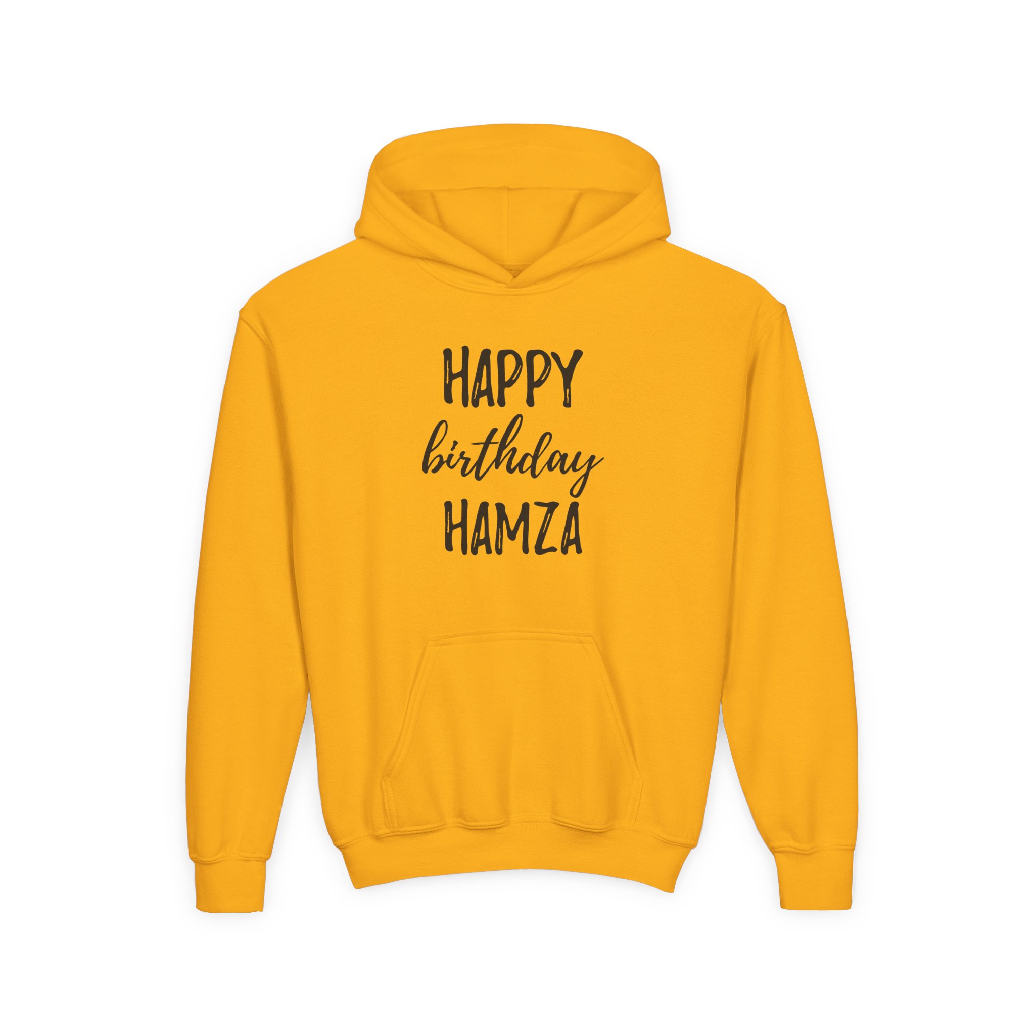 Hamza Happy Birthday Youth Heavy Blend Hooded Sweatshirt - Image 5