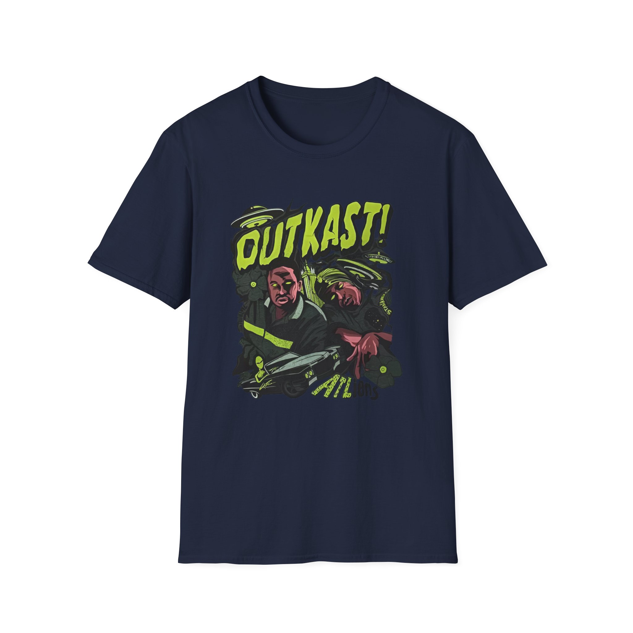 Outkast ATLiens Unisex Softstyle T-Shirt - Image 11