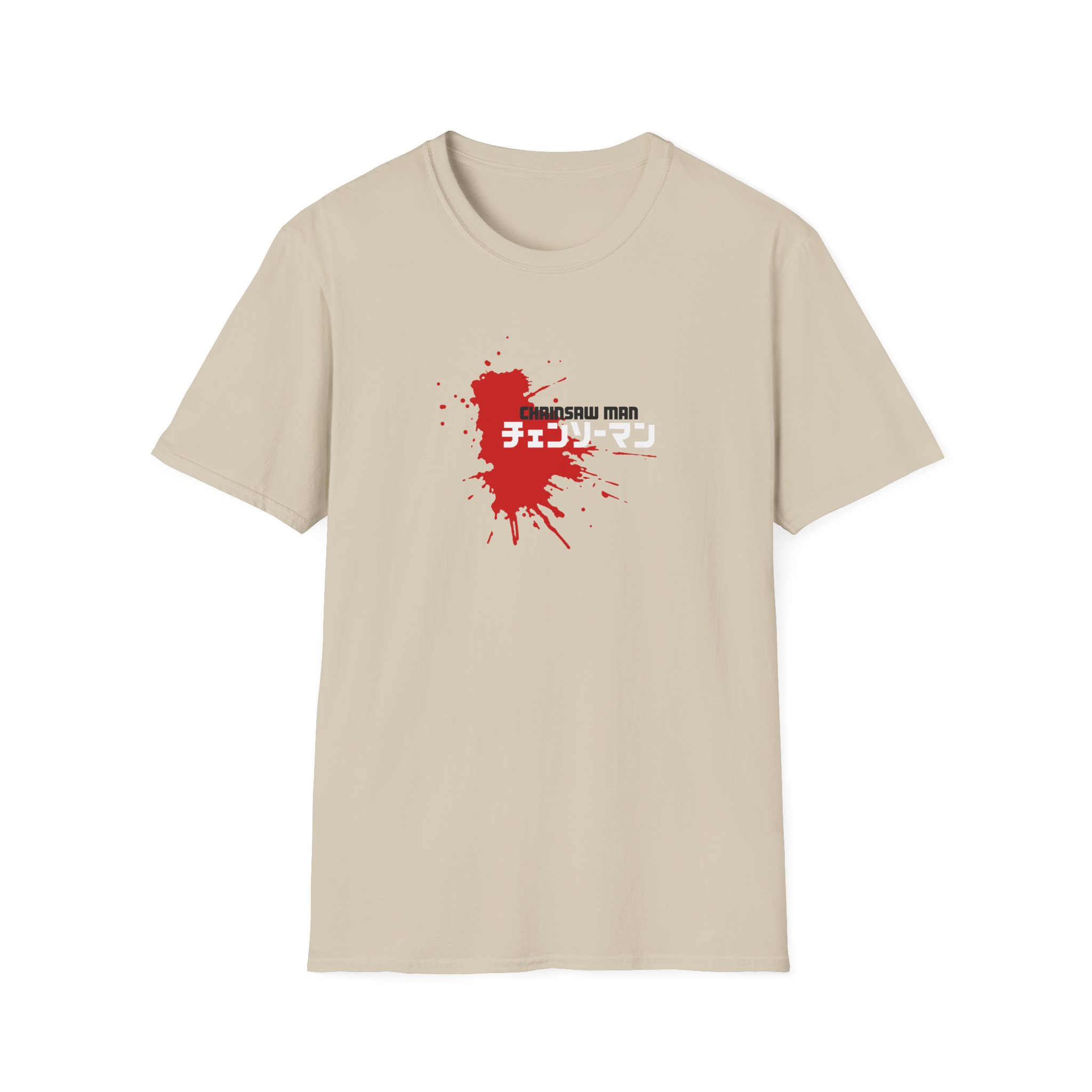 Chainsaw Man Power Grey Melange Unisex Softstyle T-Shirt - Image 3