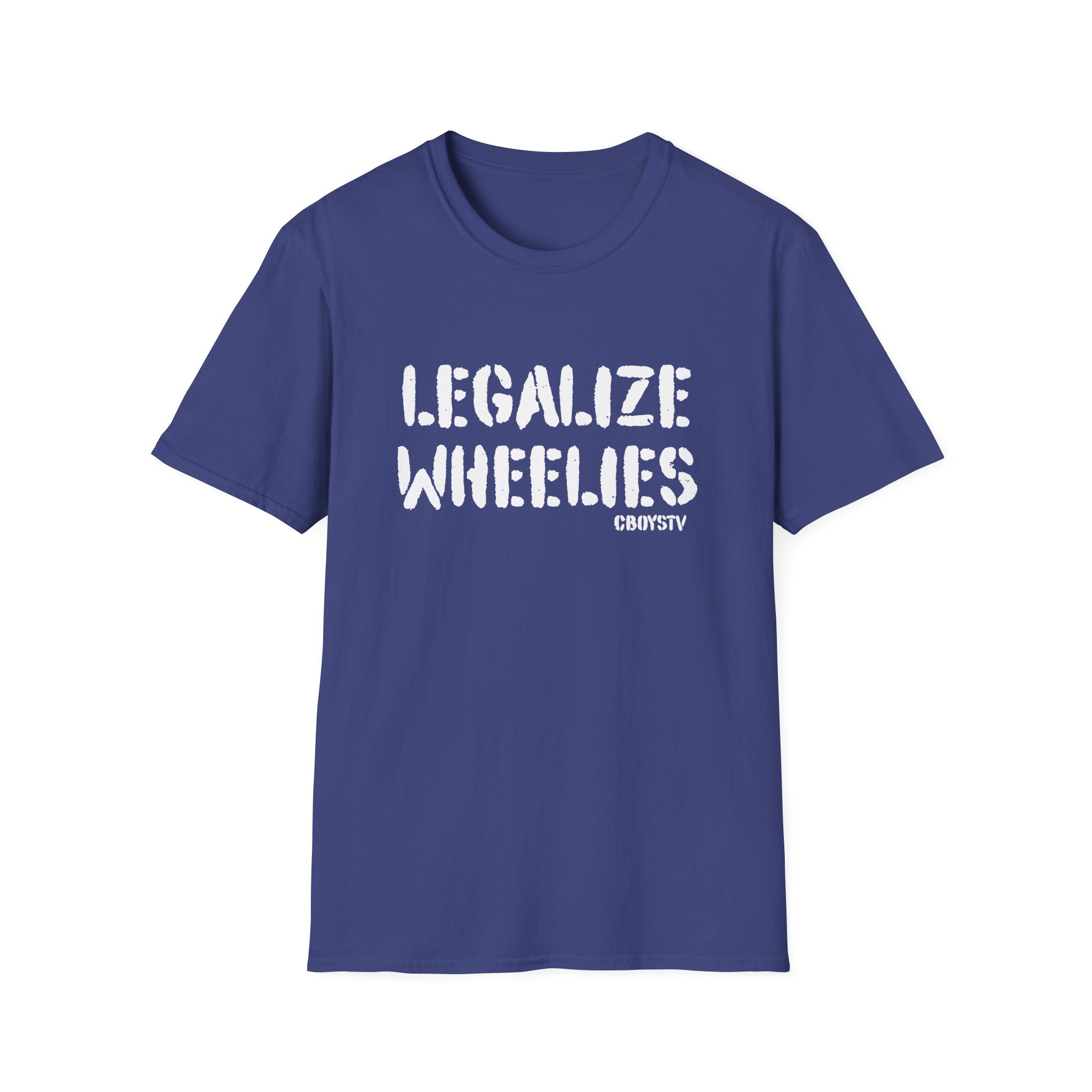 Cboystv Legalize Wheelies Unisex Softstyle T-Shirt - Image 17