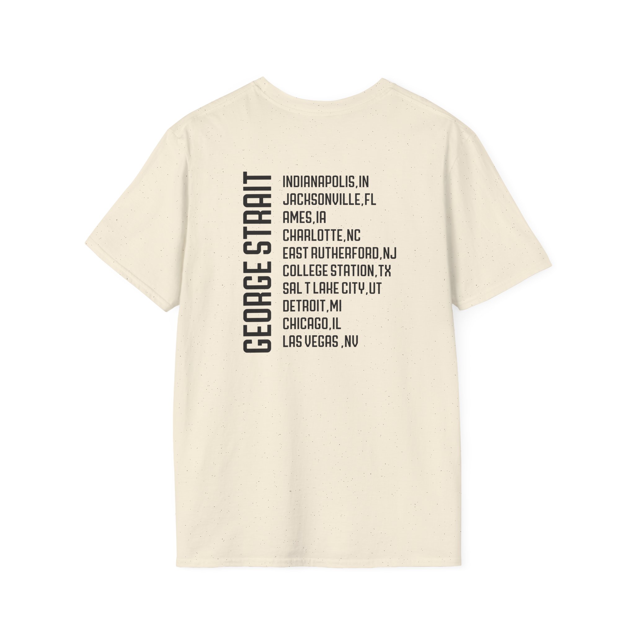 George Strait Heather Denim Silhouette Unisex Softstyle T-Shirt - Image 10