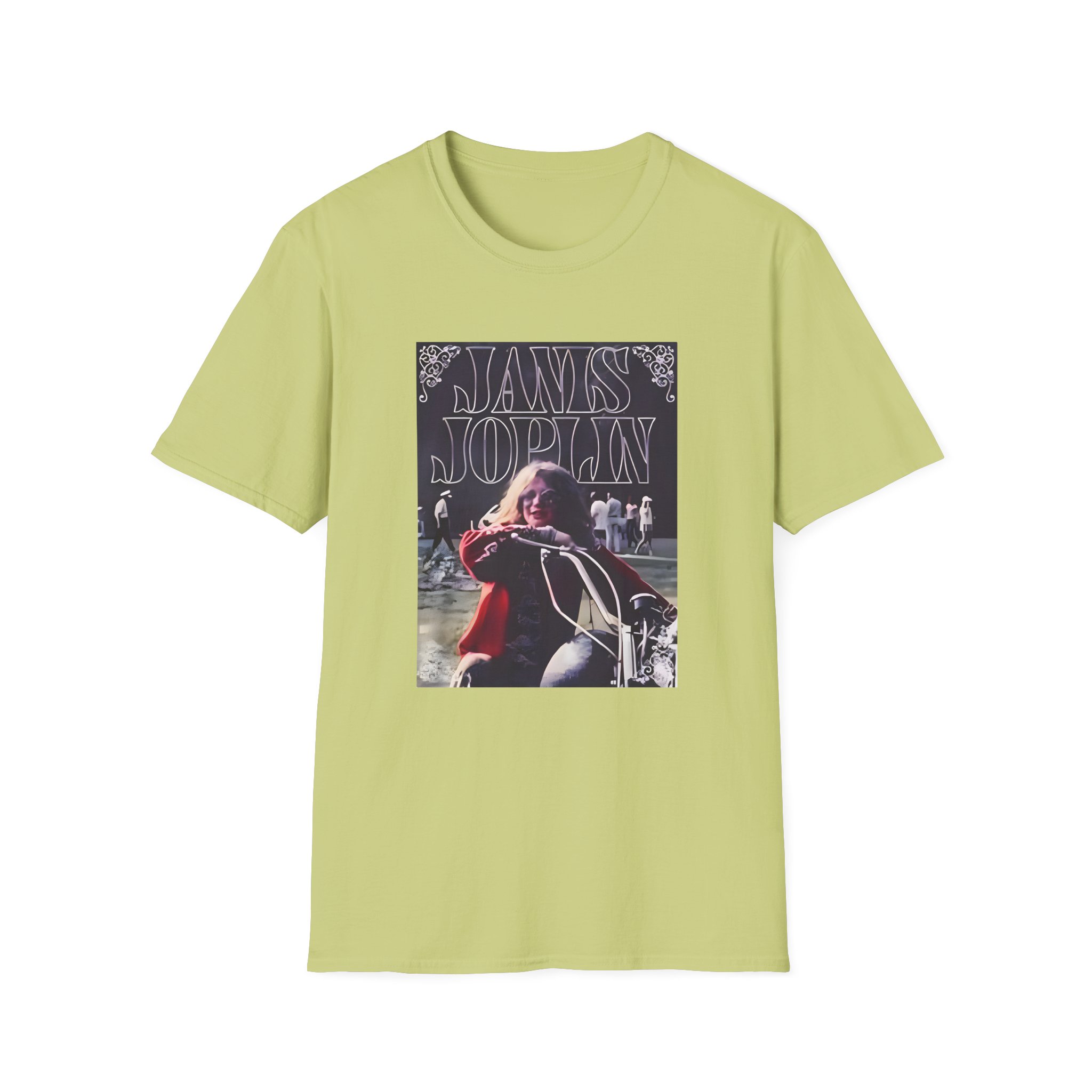 Janis Joplin Greatest Hits Motorcycle Cover Unisex Softstyle T-Shirt - Image 11