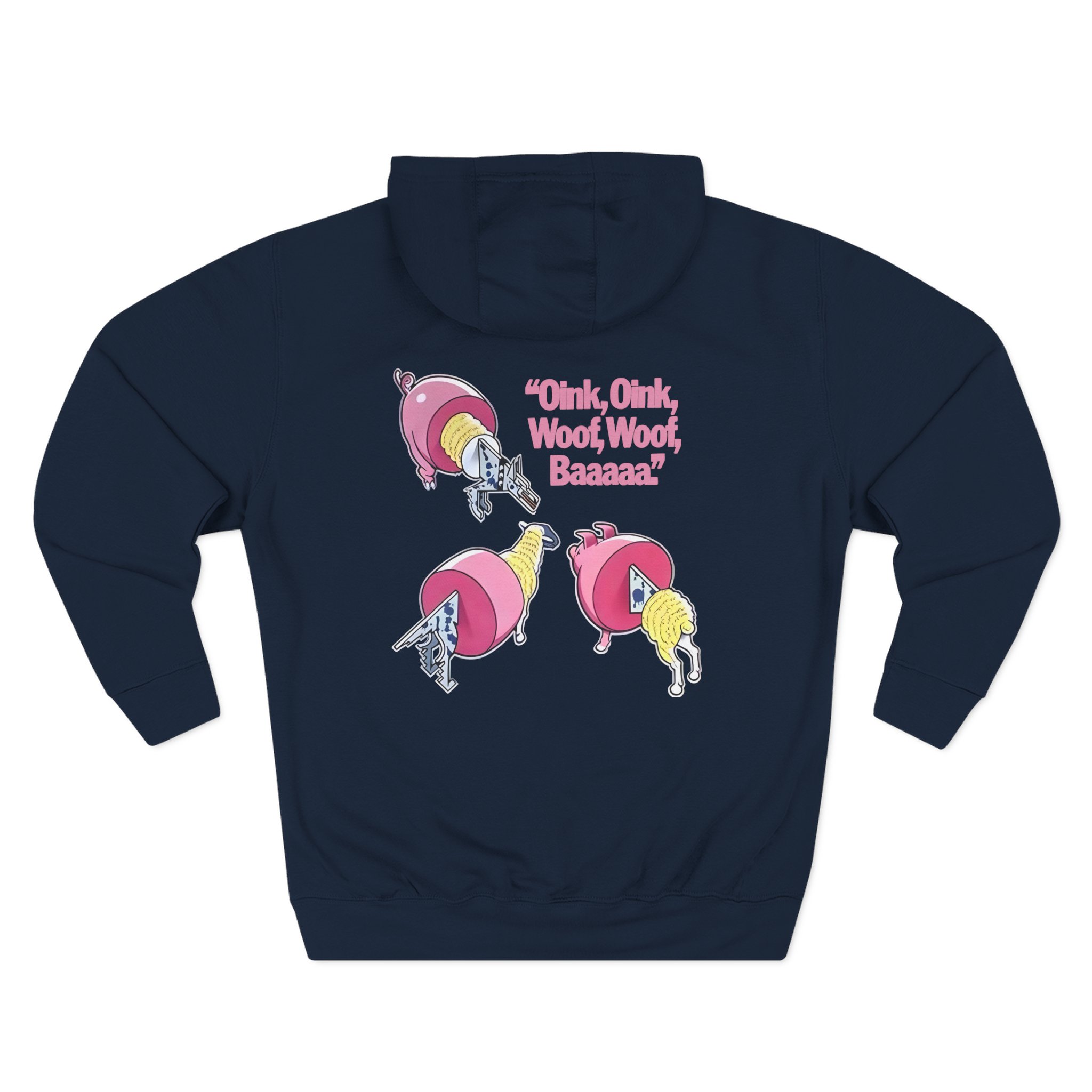 Pink Floyd Animals Oink Oink Three-Panel Fleece Hoodie - Image 8