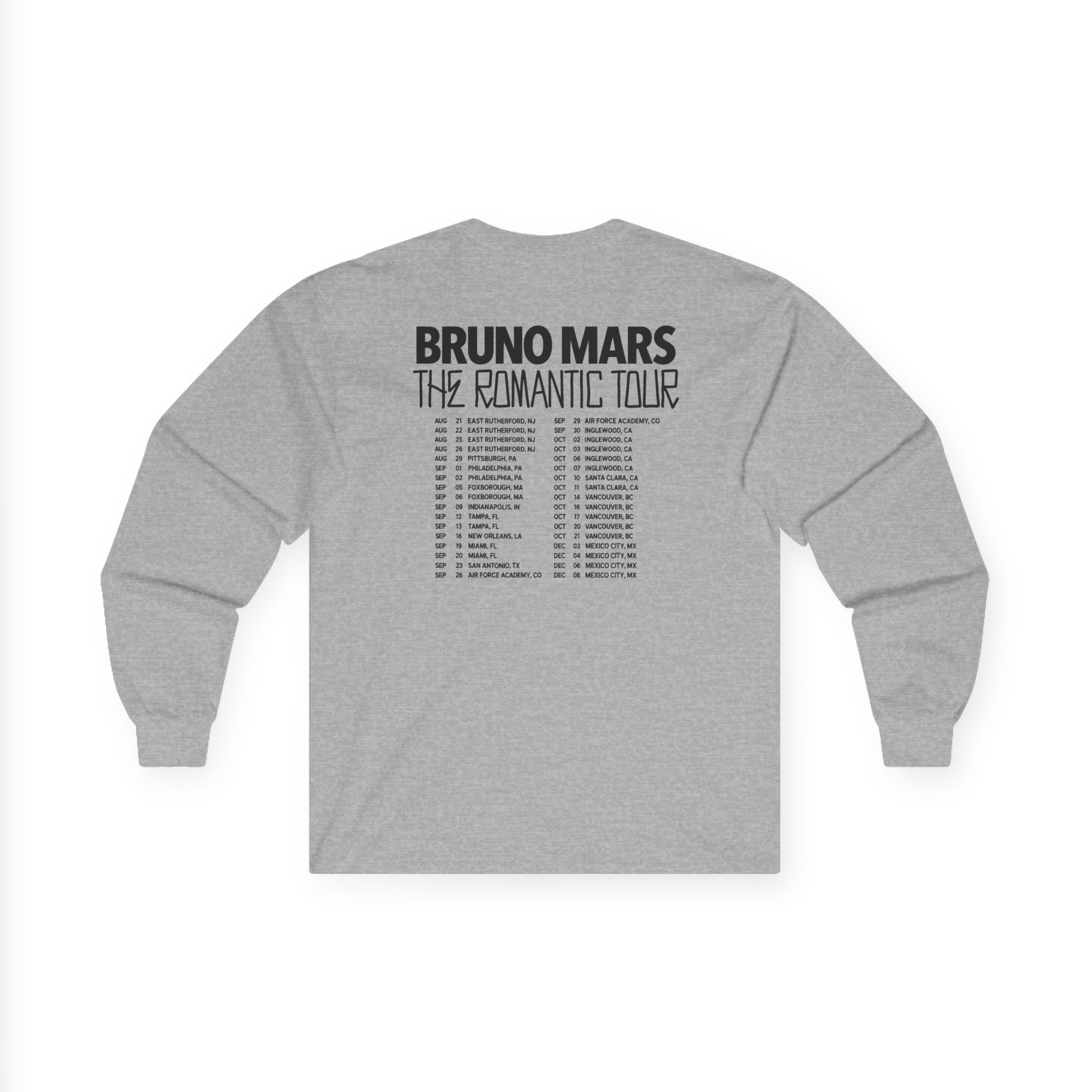Bruno Mars the Romantic Tour Unisex Ultra Cotton Long Sleeve Tee - Image 6